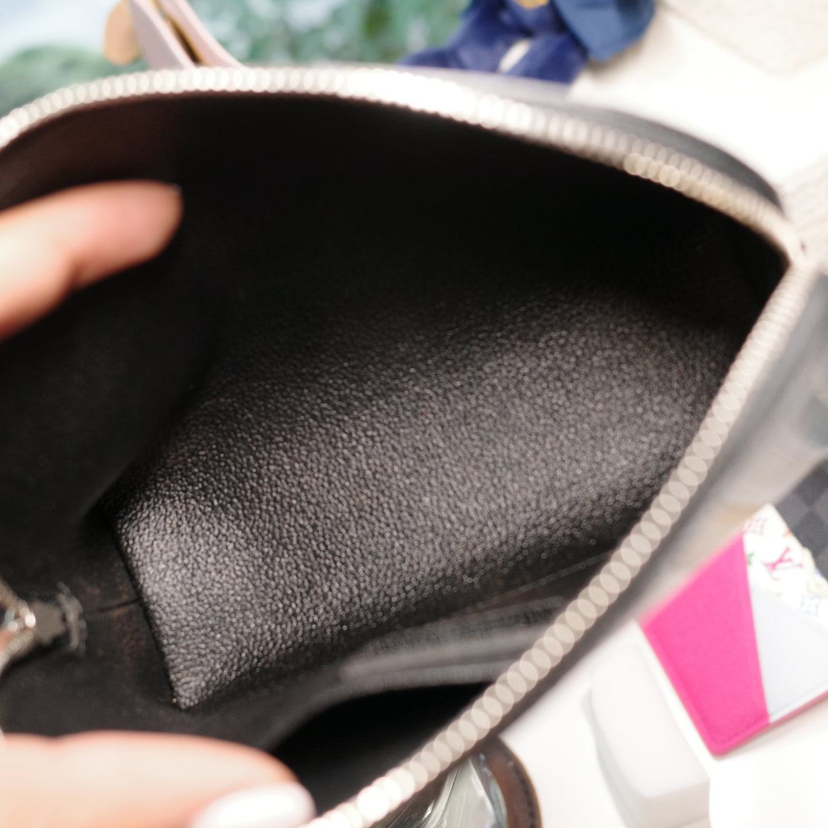 LOUIS VUITTON Electric Epi Black Cosmetic PM