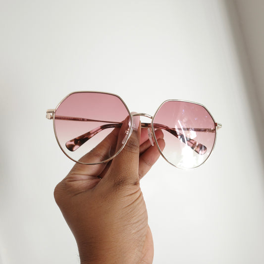 LONGCHAMP Pink Hex Sunglasses NEW IN BOX