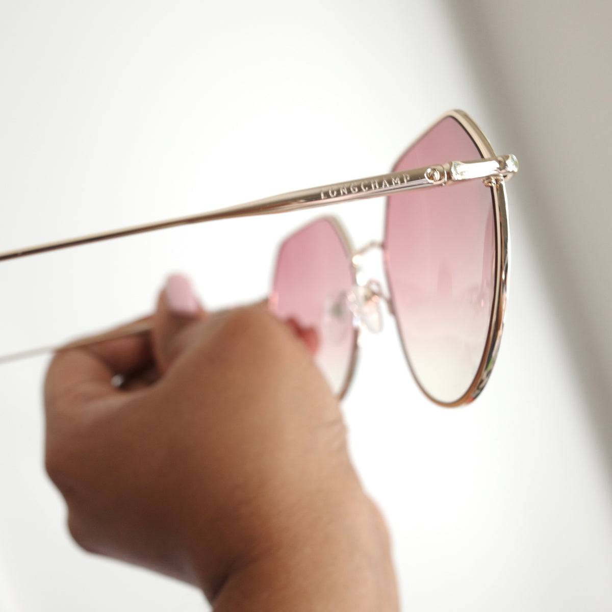 LONGCHAMP Pink Hex Sunglasses NEW IN BOX
