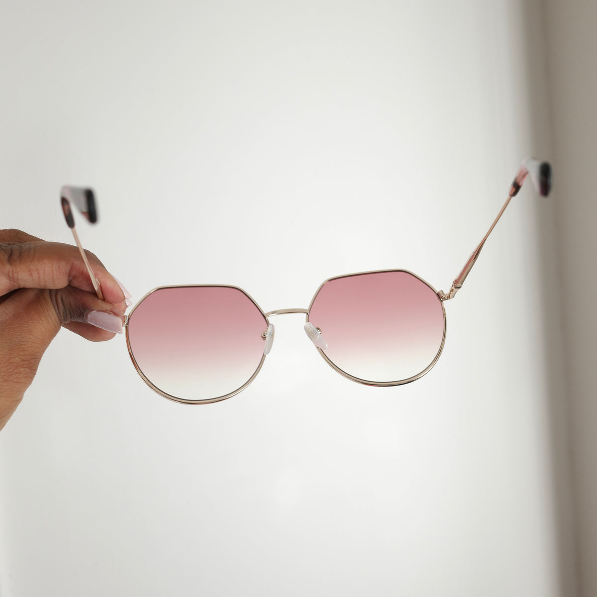LONGCHAMP Pink Hex Sunglasses NEW IN BOX
