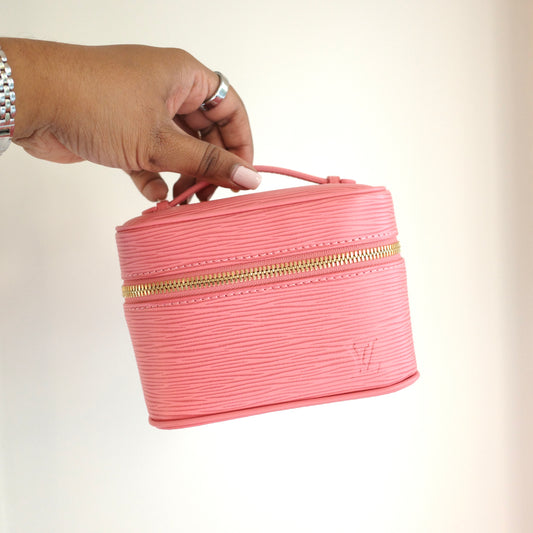 LOUIS VUITTON Monogram Nice Nano Epi Pink