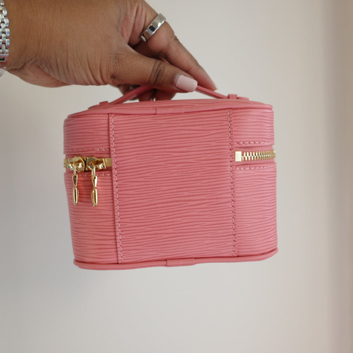 LOUIS VUITTON Monogram Nice Nano Epi Pink