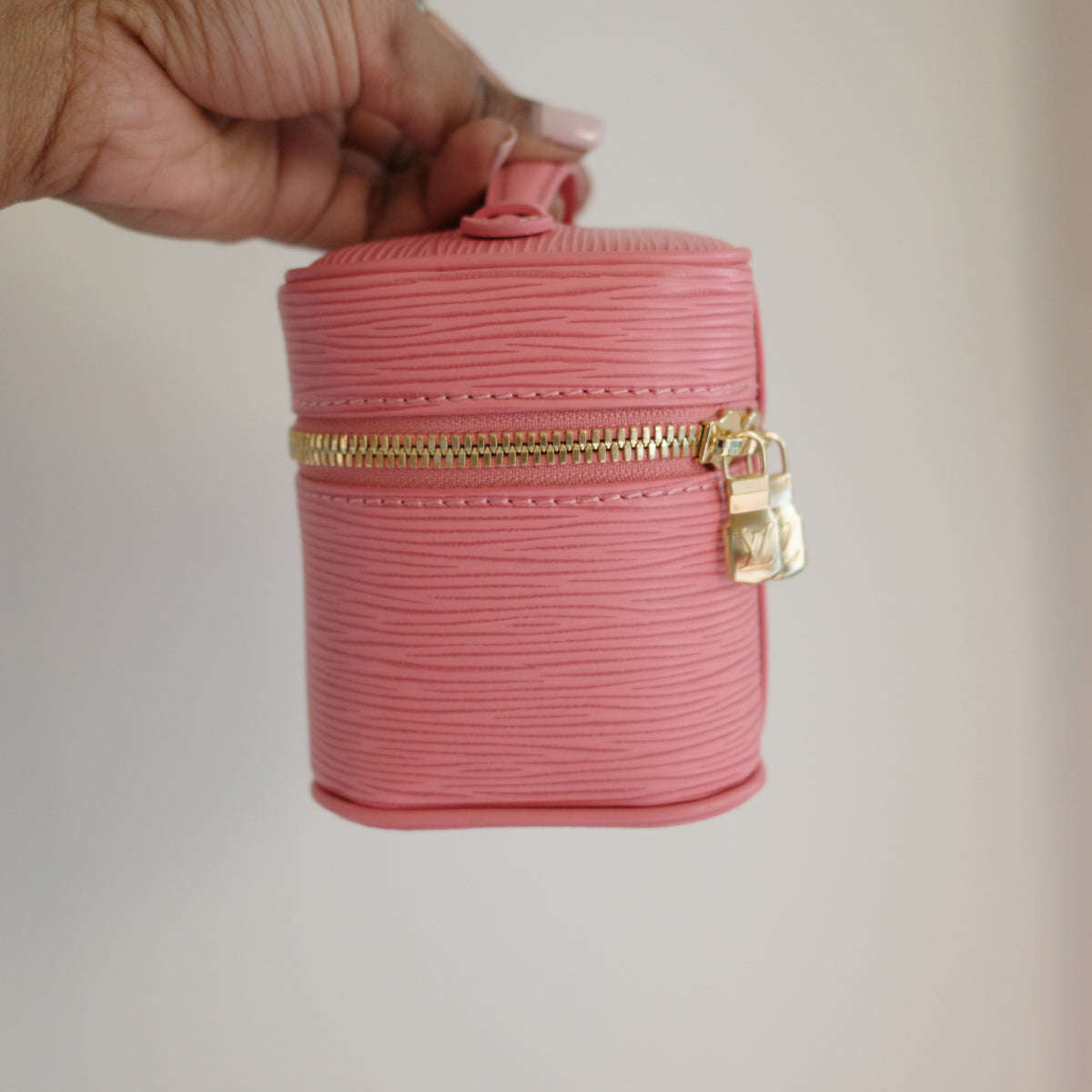 LOUIS VUITTON Monogram Nice Nano Epi Pink
