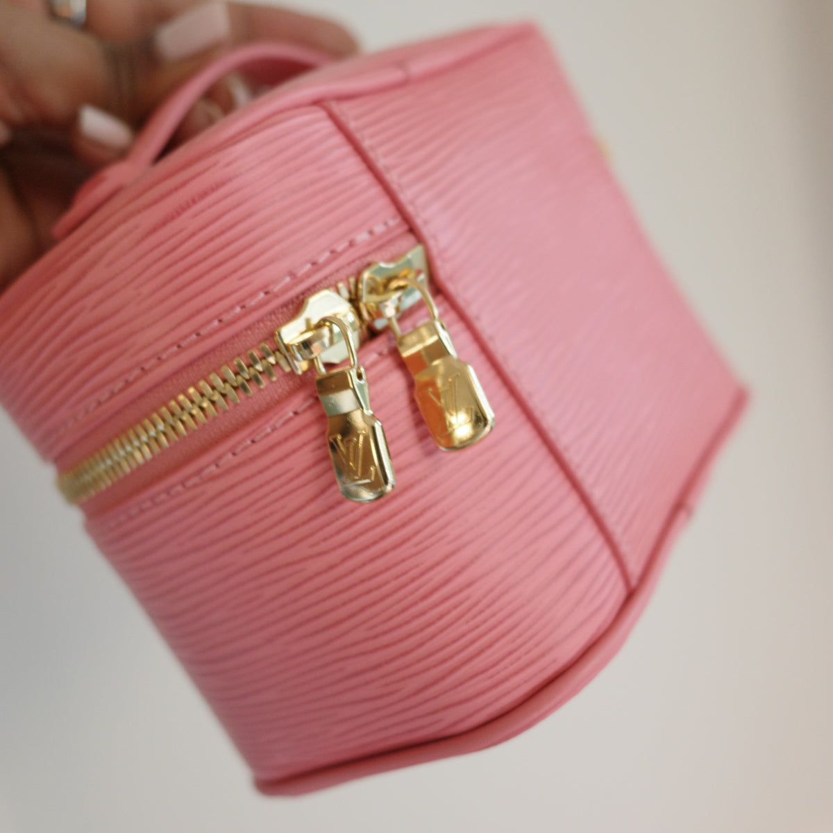 LOUIS VUITTON Monogram Nice Nano Epi Pink