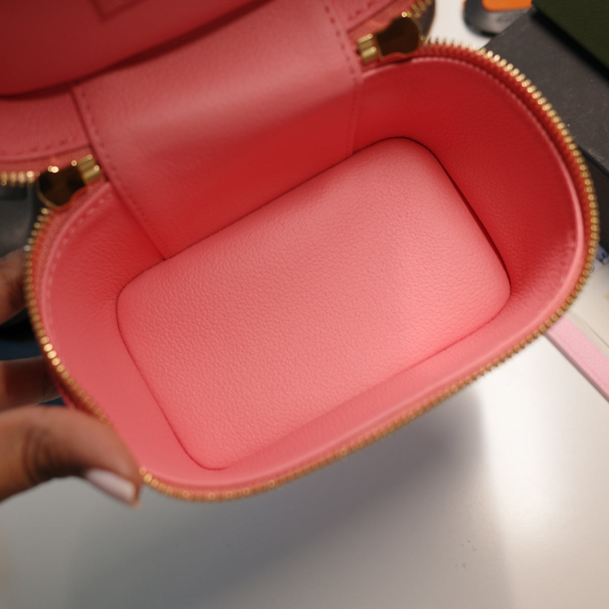LOUIS VUITTON Monogram Nice Nano Epi Pink