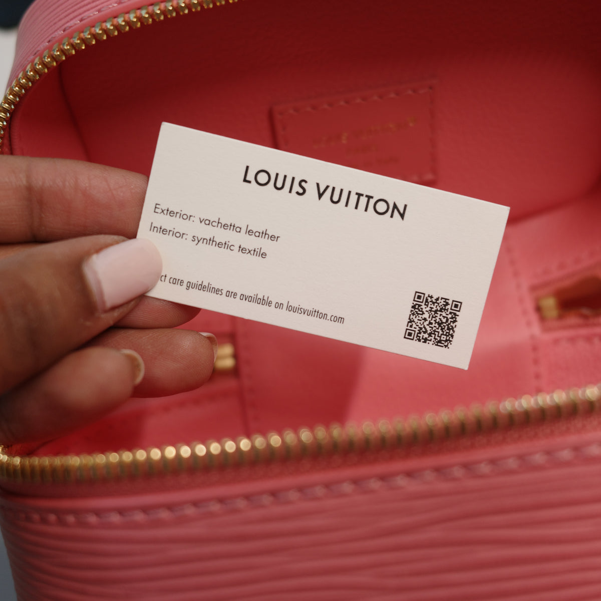 LOUIS VUITTON Monogram Nice Nano Epi Pink
