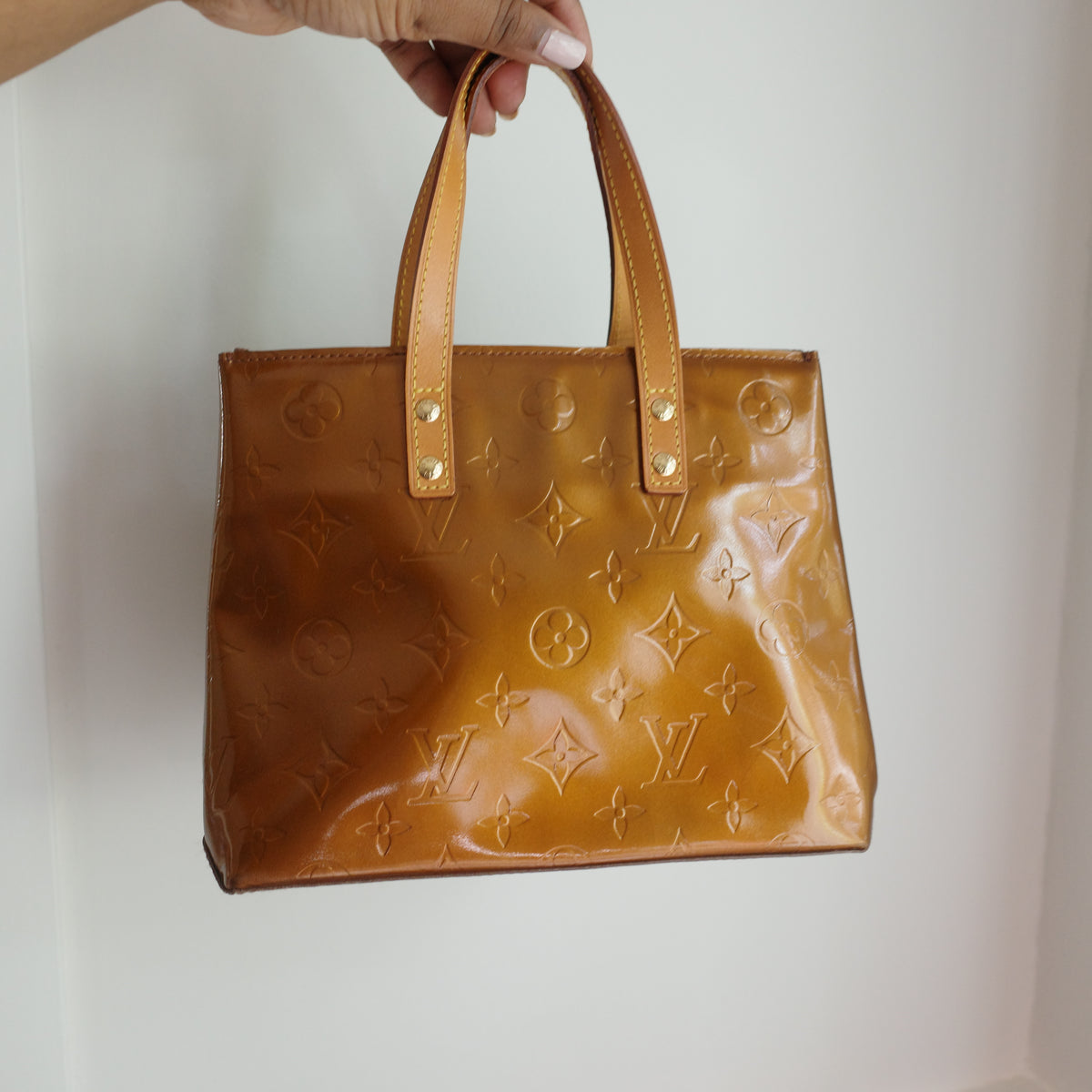 LOUIS VUITTON Vernis Reade PM Bronze