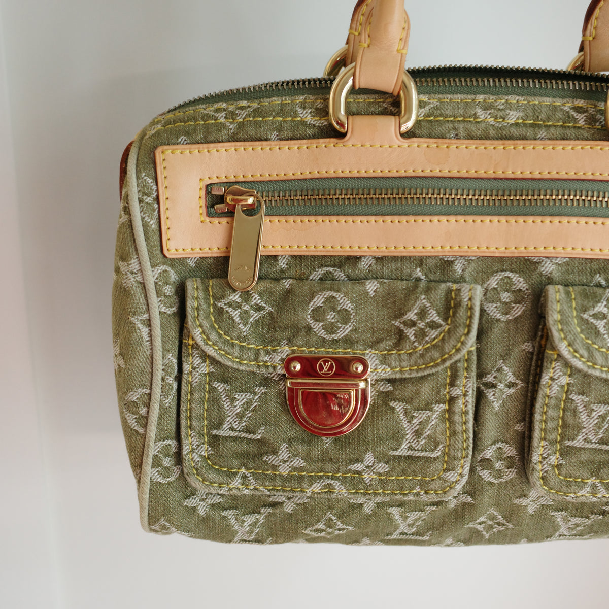 LOUIS VUITTON Vintage Khaki Denim Neo Speedy