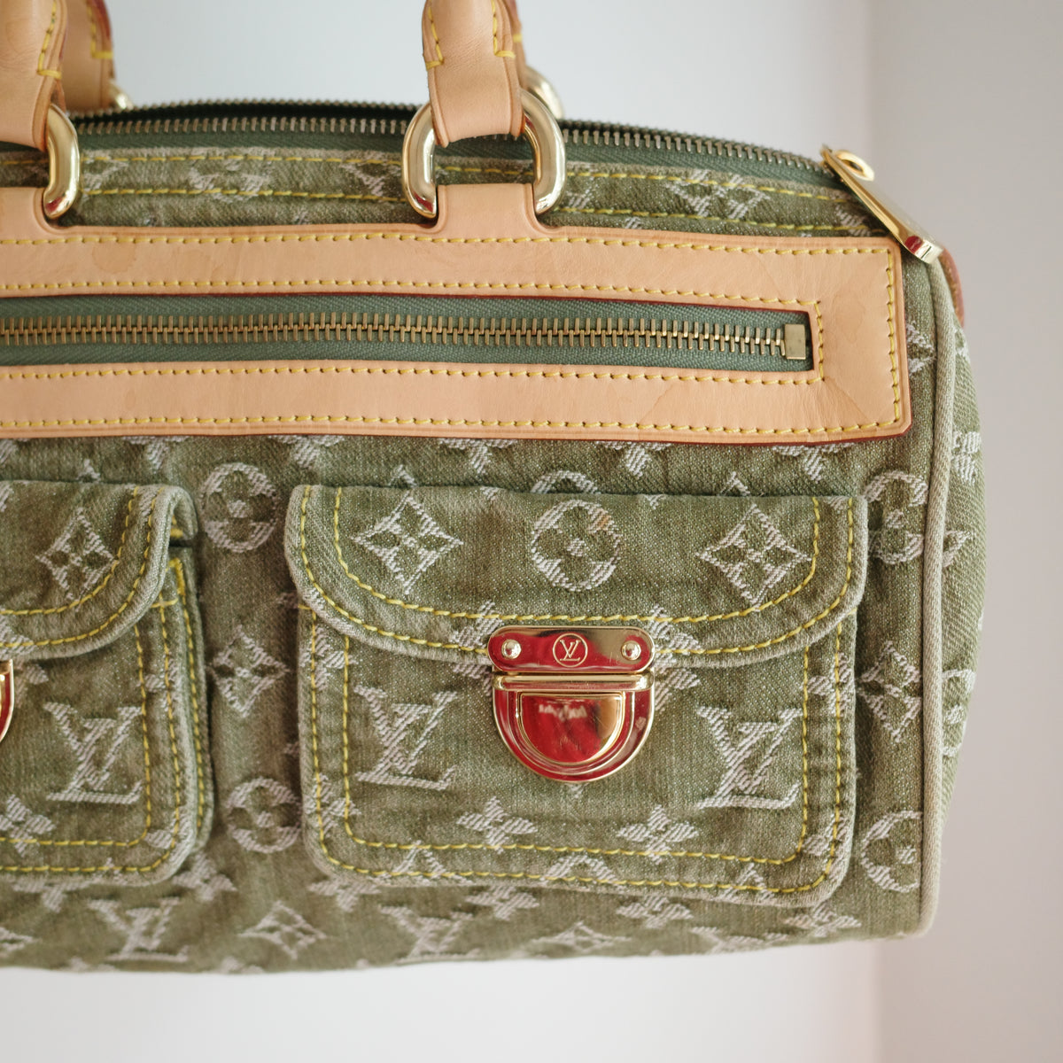 LOUIS VUITTON Vintage Khaki Denim Neo Speedy