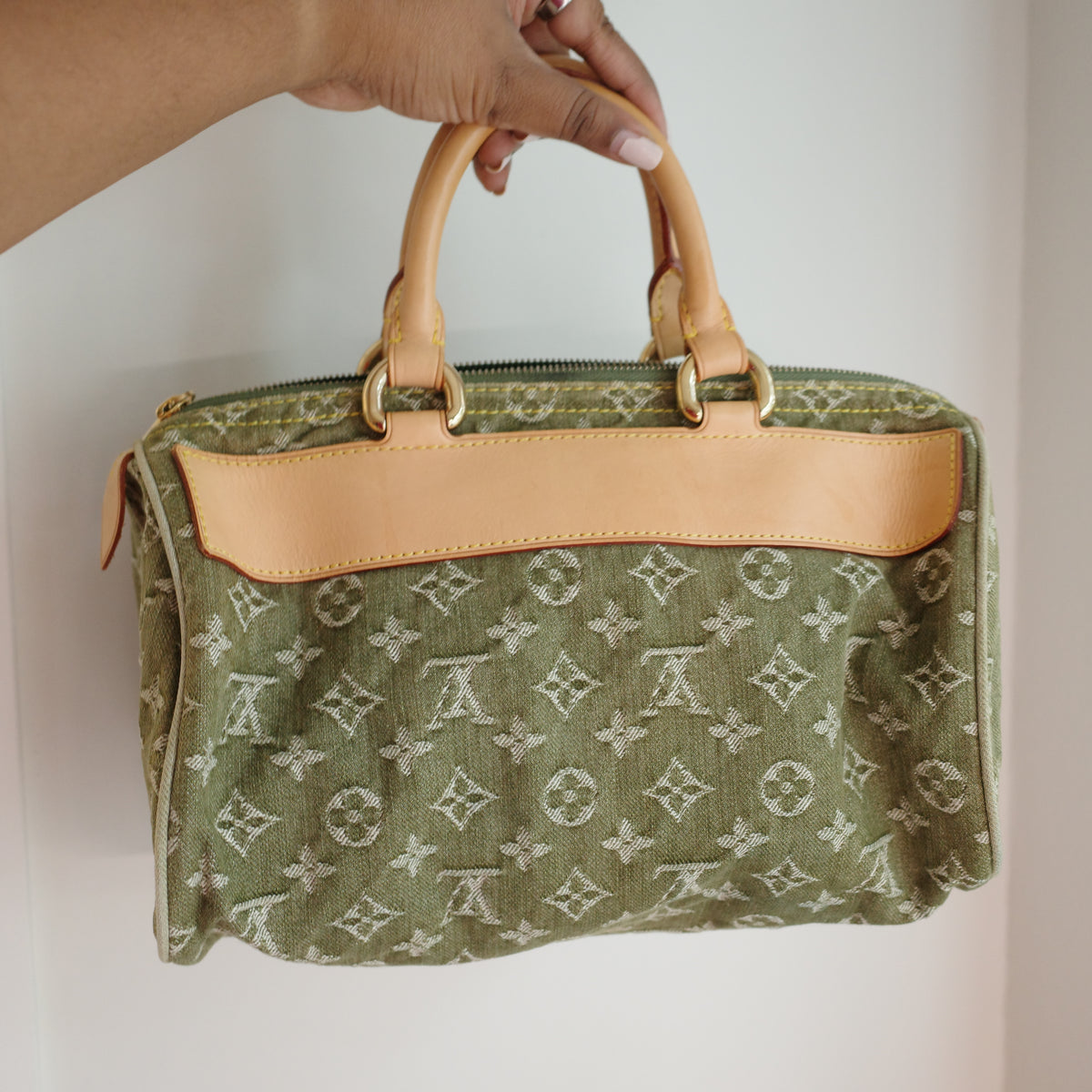 LOUIS VUITTON Vintage Khaki Denim Neo Speedy