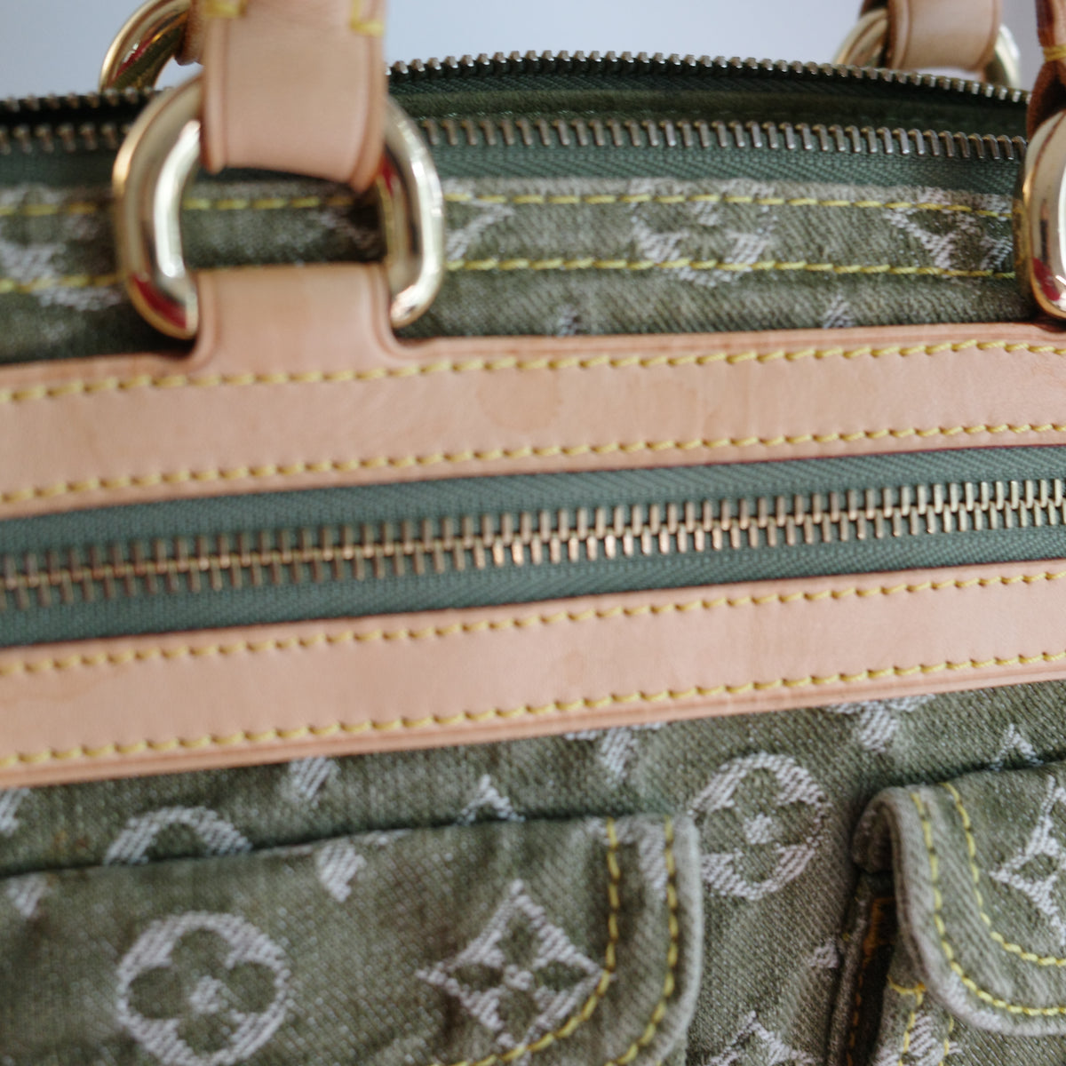 LOUIS VUITTON Vintage Khaki Denim Neo Speedy