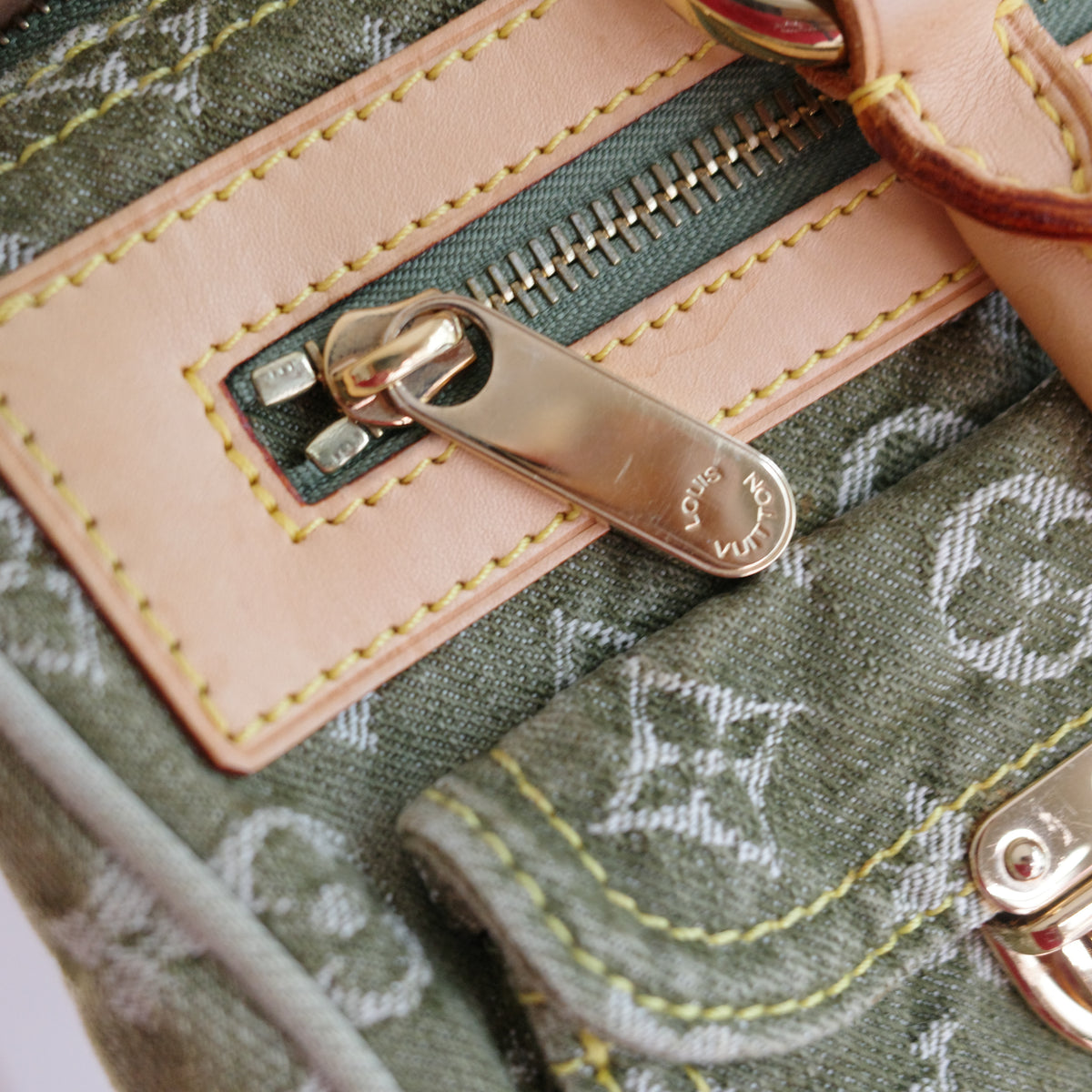 LOUIS VUITTON Vintage Khaki Denim Neo Speedy