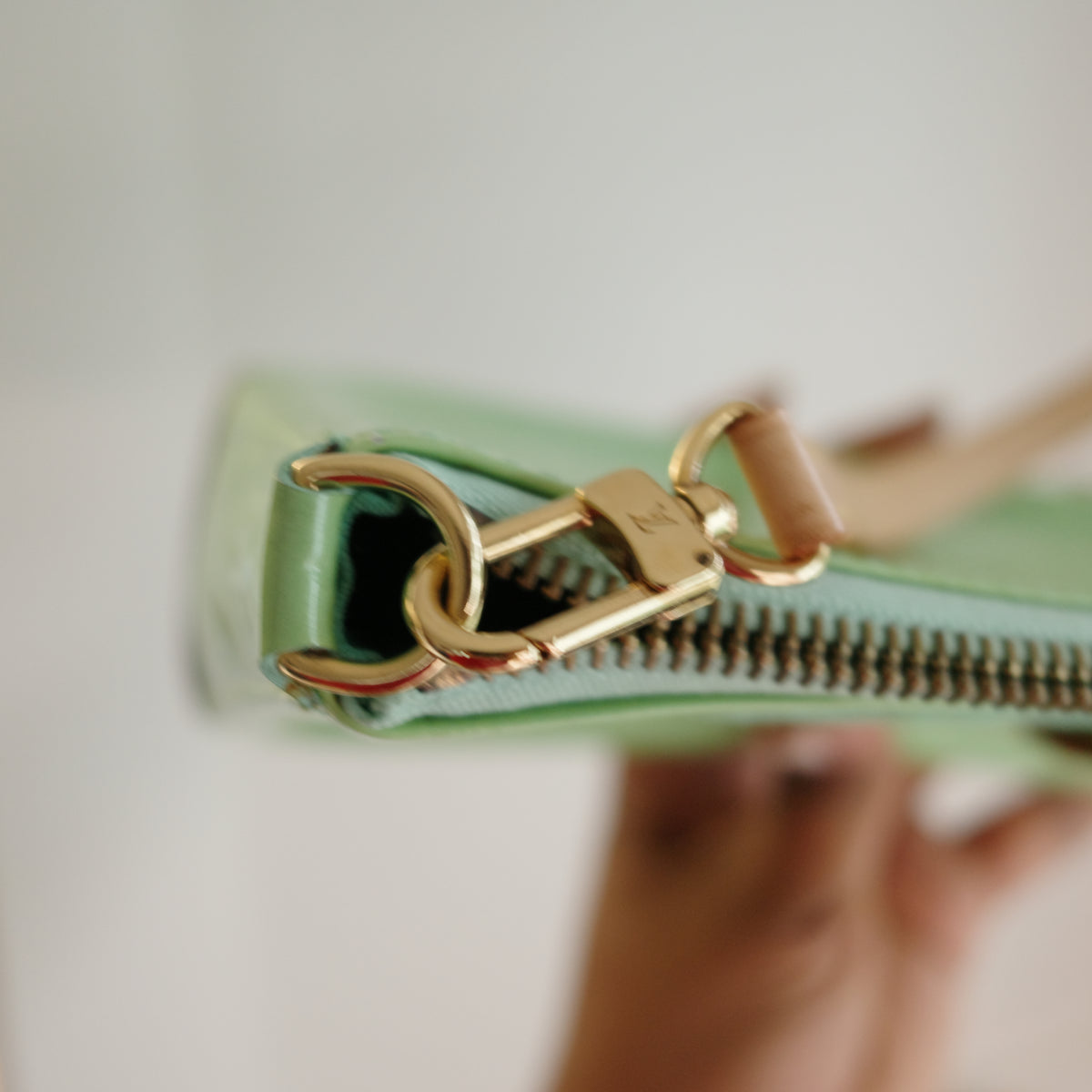 LOUIS VUITTON Green Vernis Mallory Square Bag