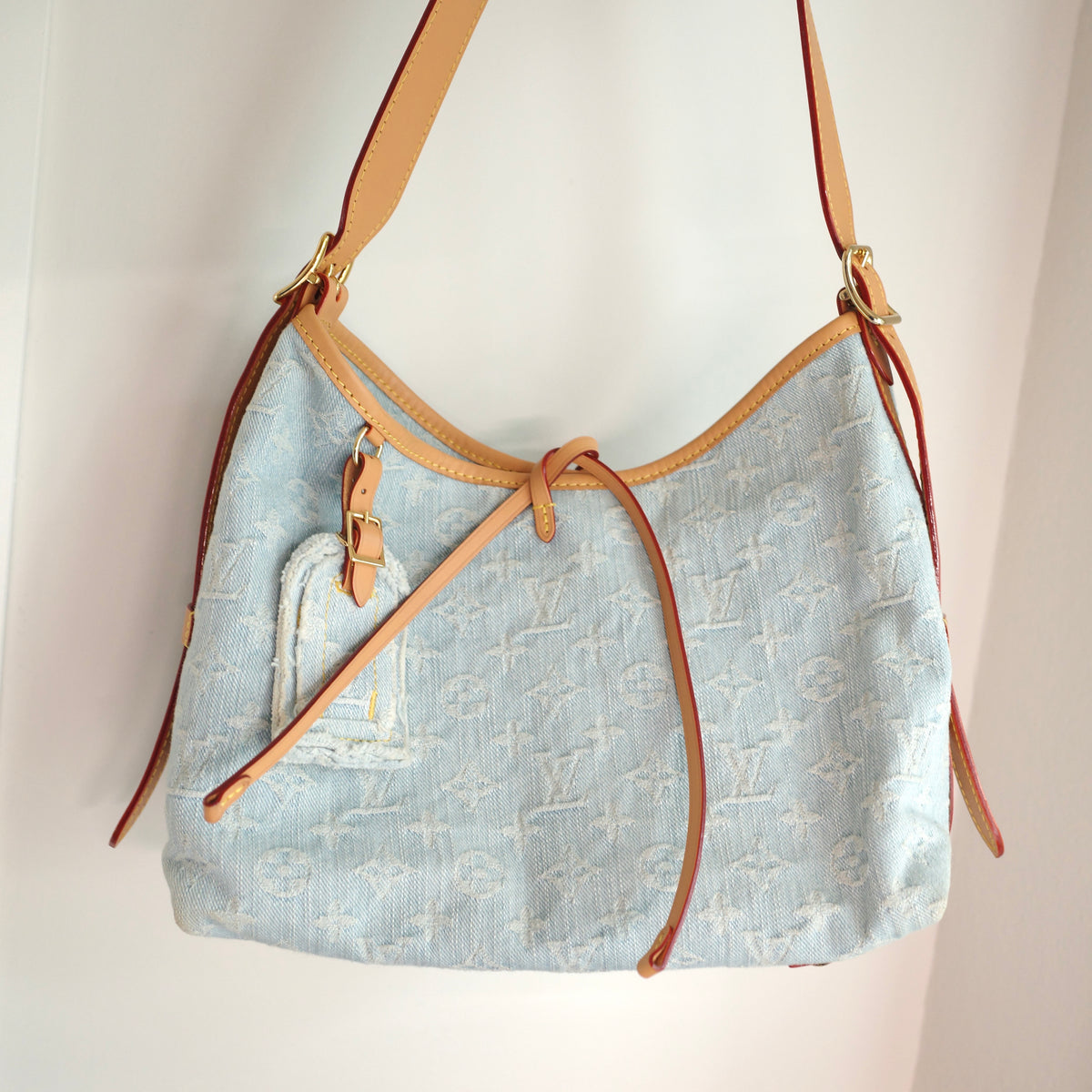 LOUIS VUITTON Sky Blue Denim Carryall PM