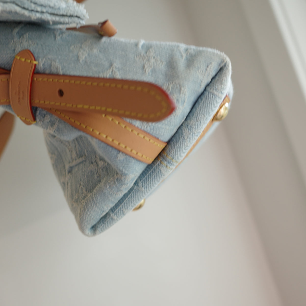 LOUIS VUITTON Sky Blue Denim Carryall PM