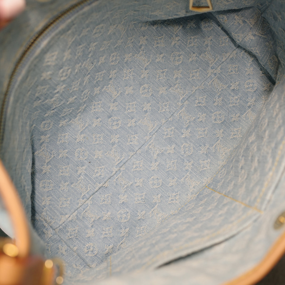 LOUIS VUITTON Sky Blue Denim Carryall PM