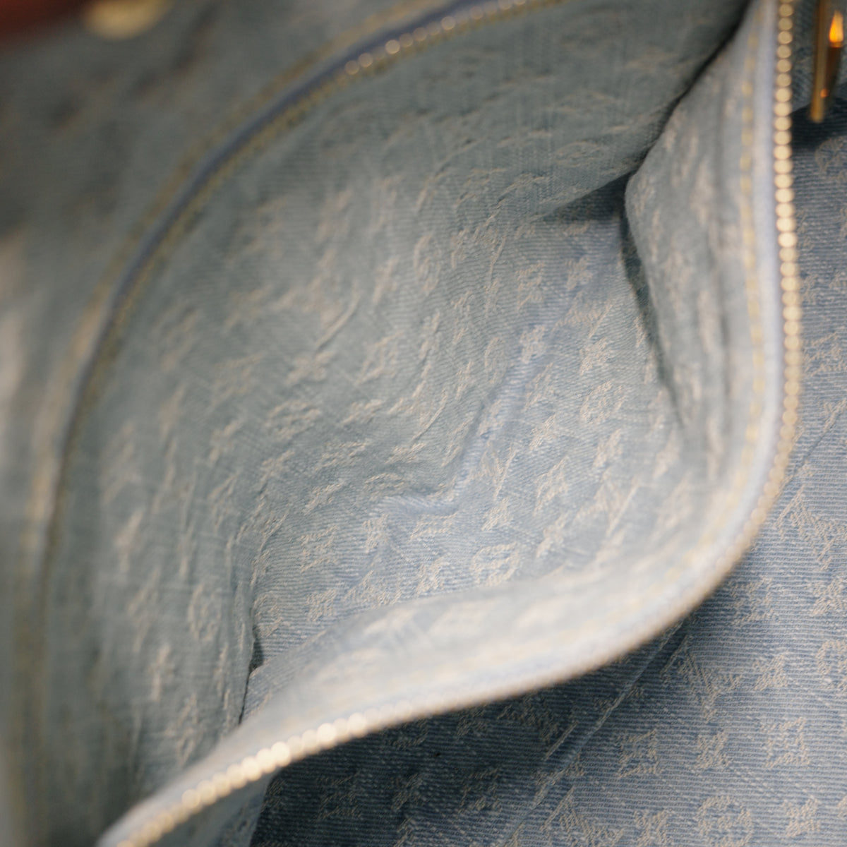LOUIS VUITTON Sky Blue Denim Carryall PM