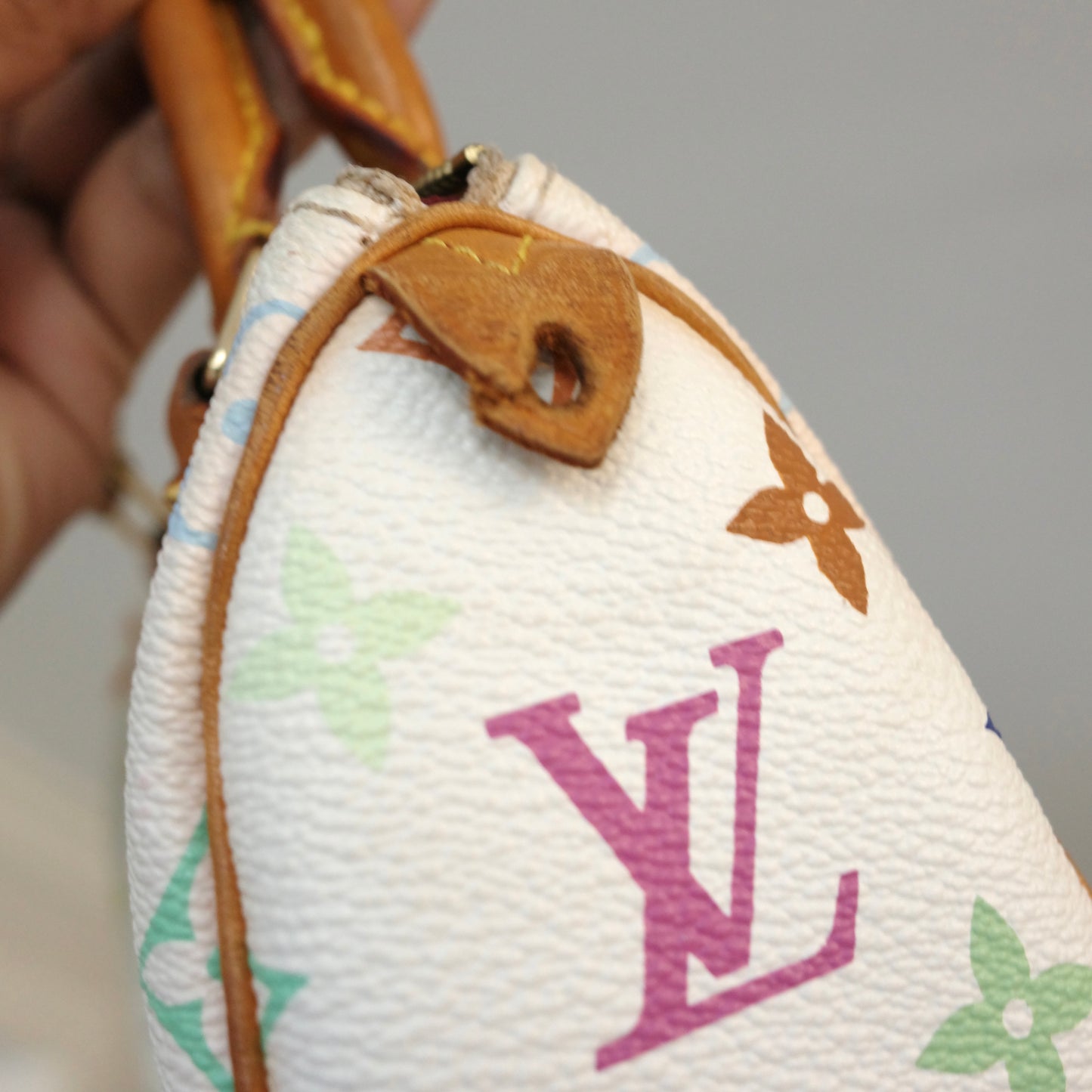 Louis Vuitton Murakami White Multicolor Nano Speedy Vintage