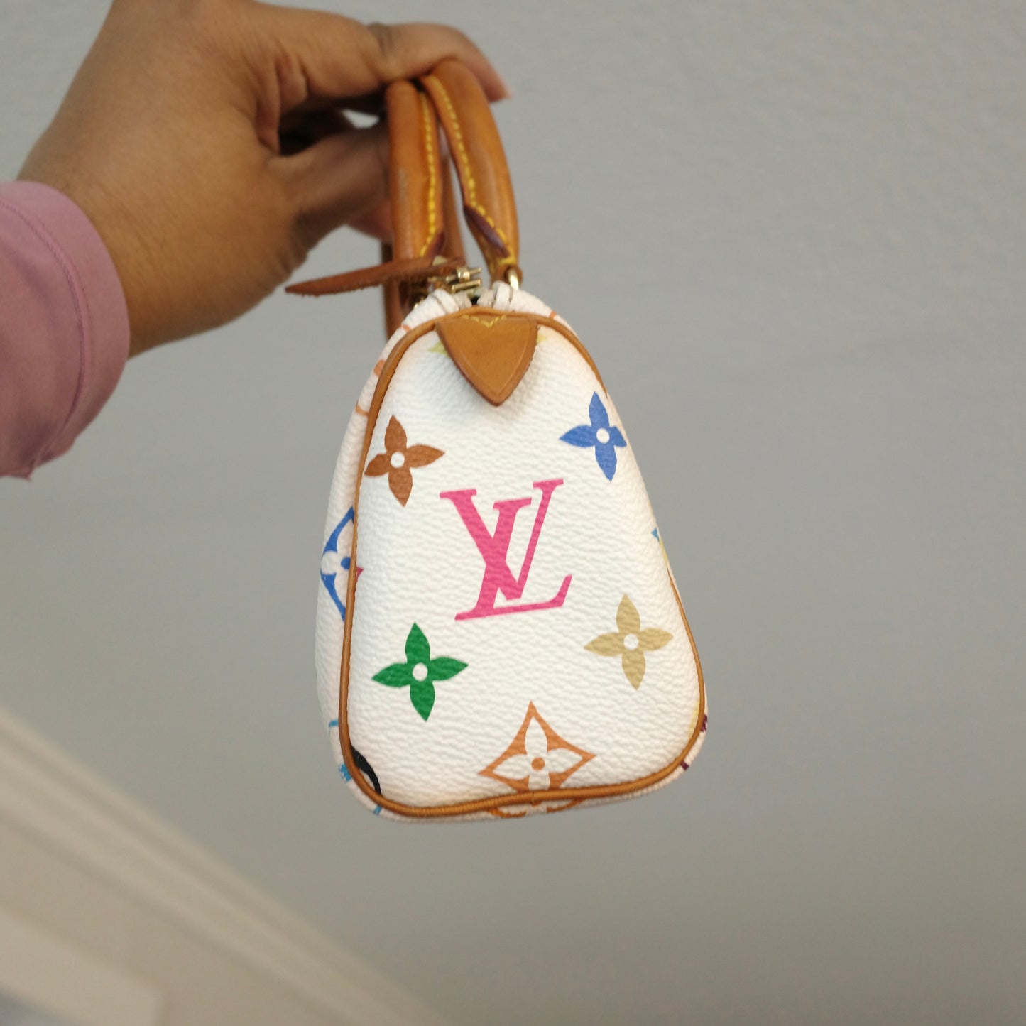 Louis Vuitton Murakami White Multicolor Nano Speedy Vintage