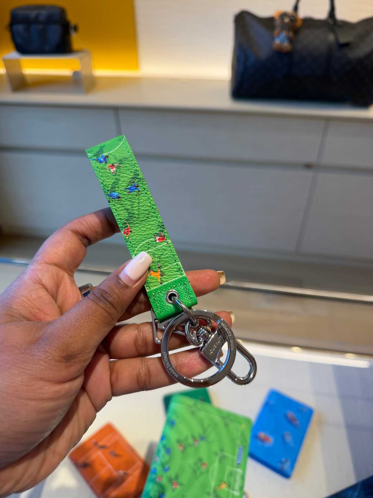 LOUIS VUITTON Dragonne Sport Soccer Key Ring Holder