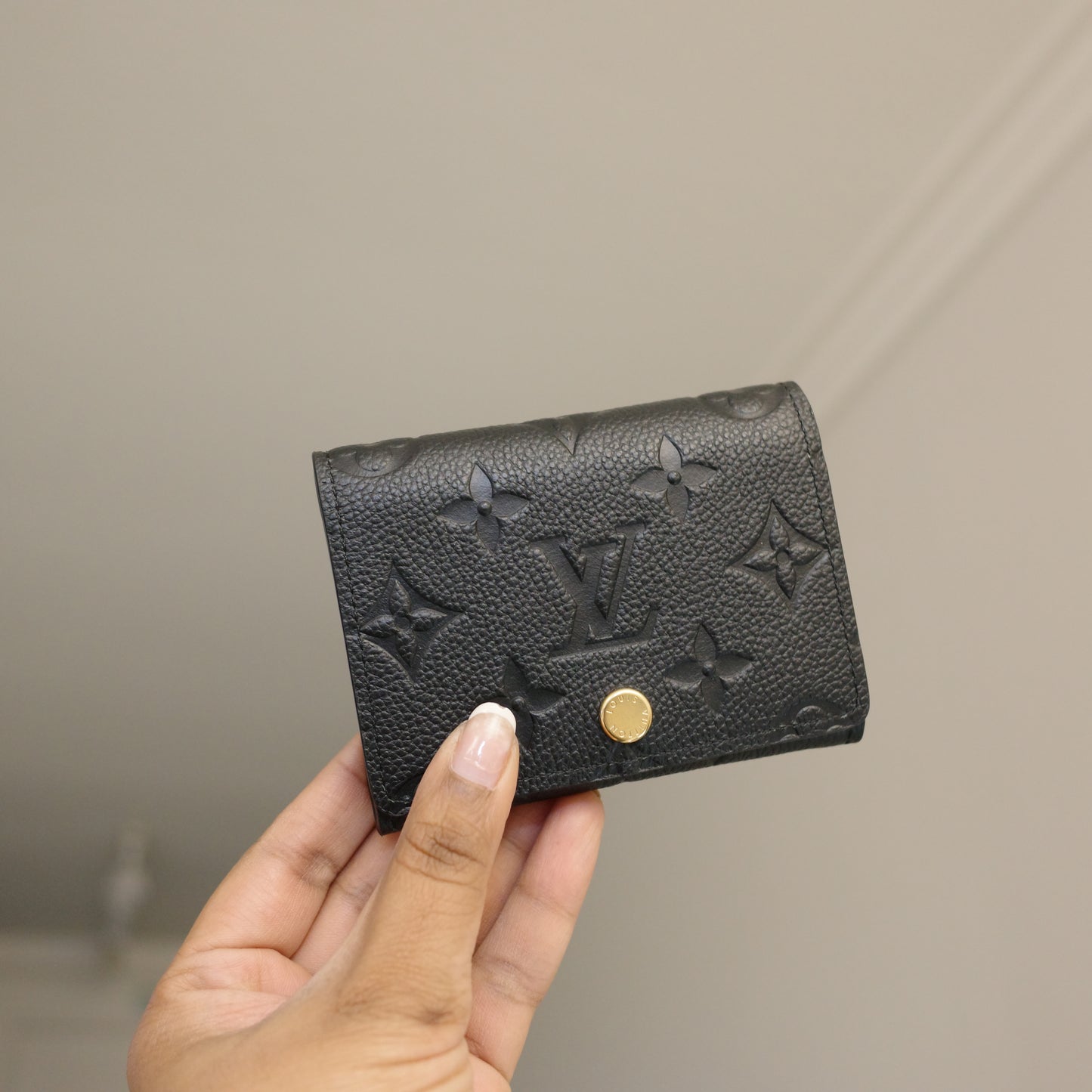 Louis Vuitton Black Empreinte Leather Business Card Holder