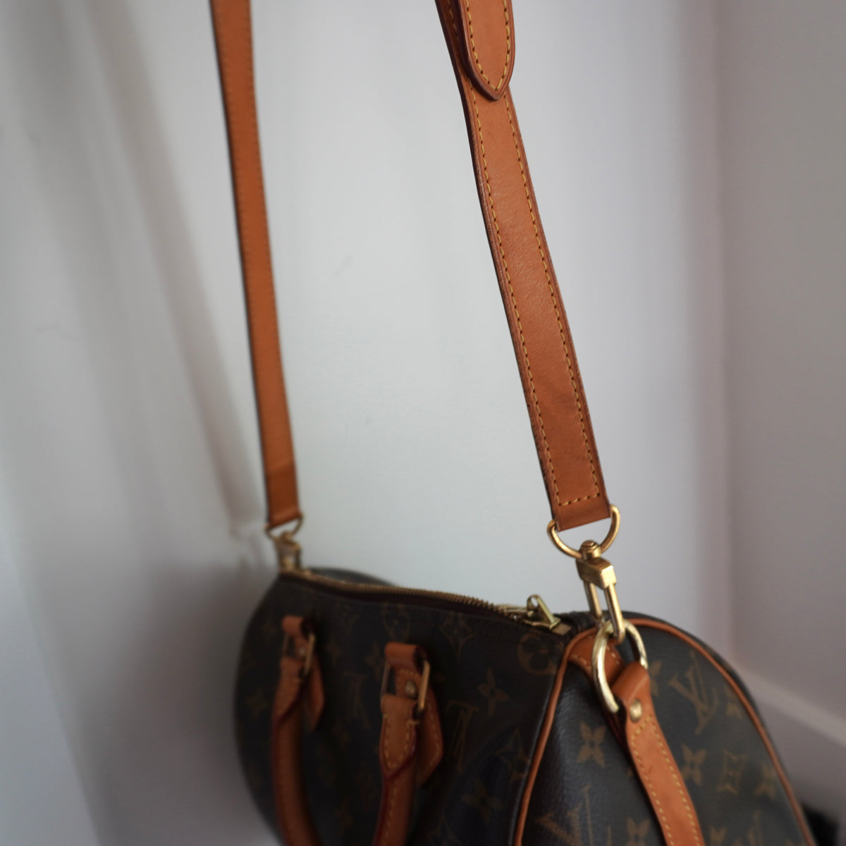 LOUIS VUITTON Monogram Speedy 25 Bandoliere