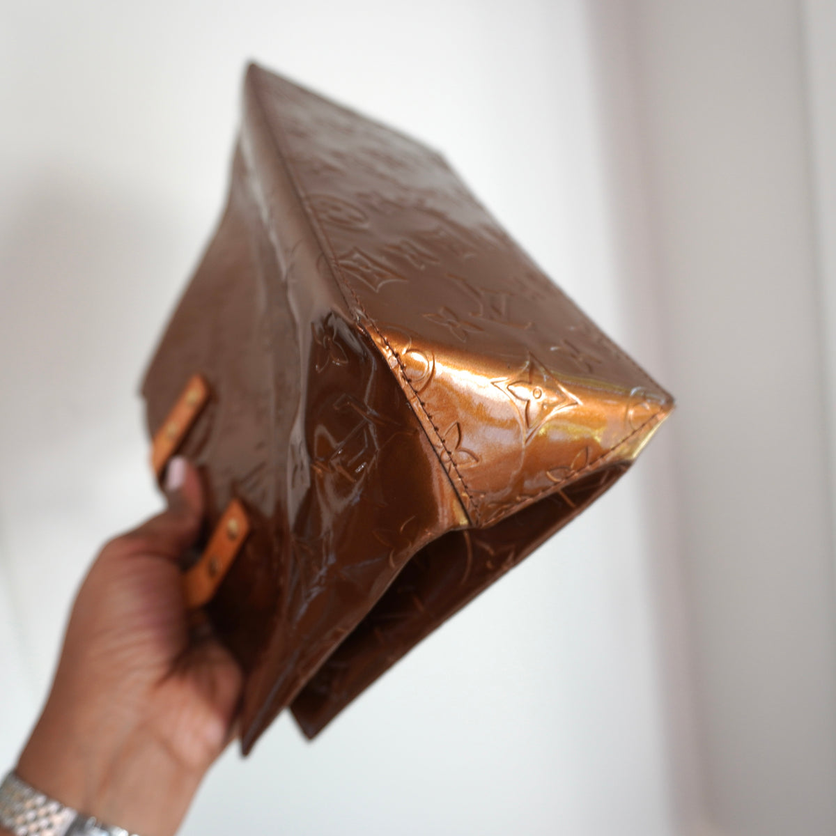 LOUIS VUITTON Vernis Reade PM Bronze