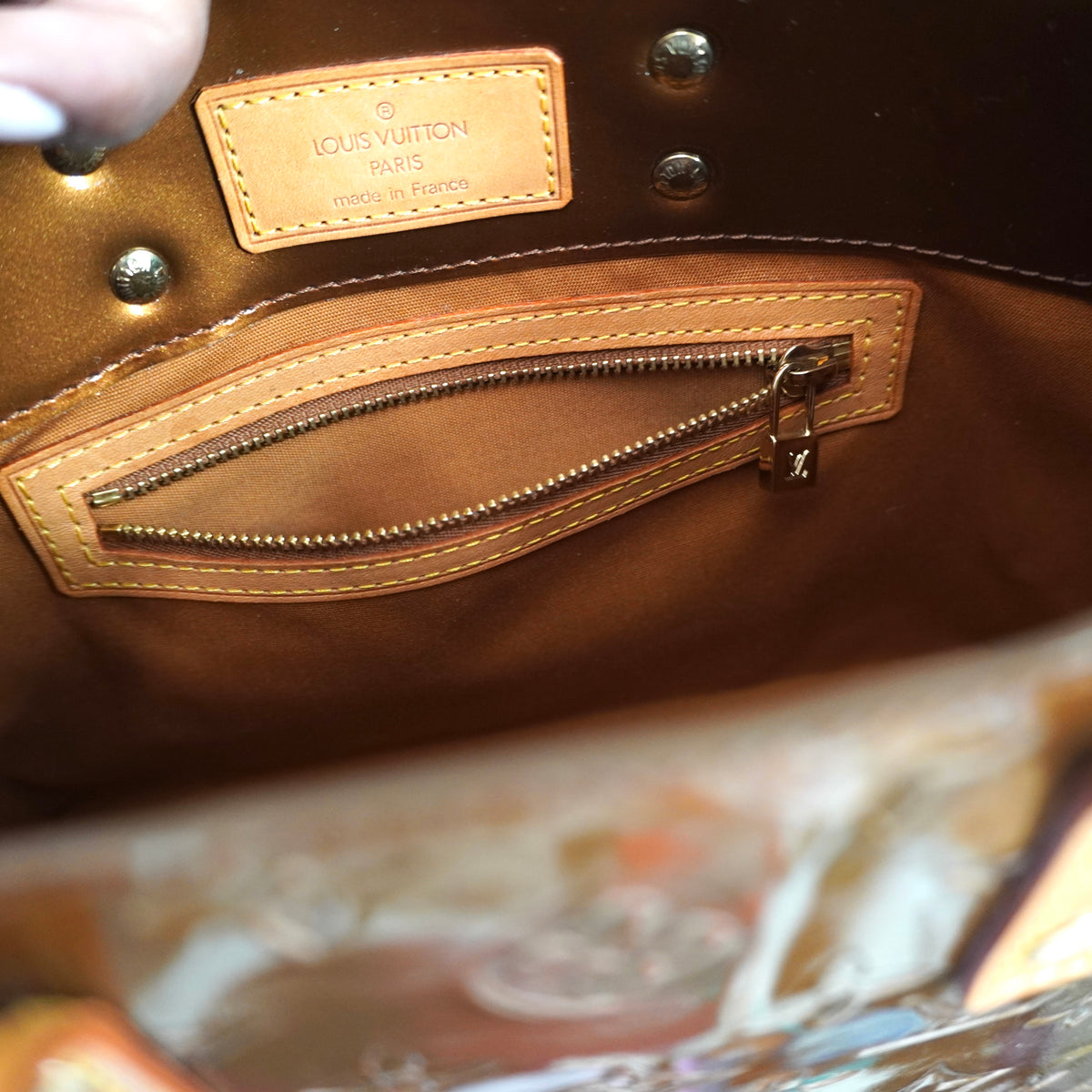 LOUIS VUITTON Vernis Reade PM Bronze