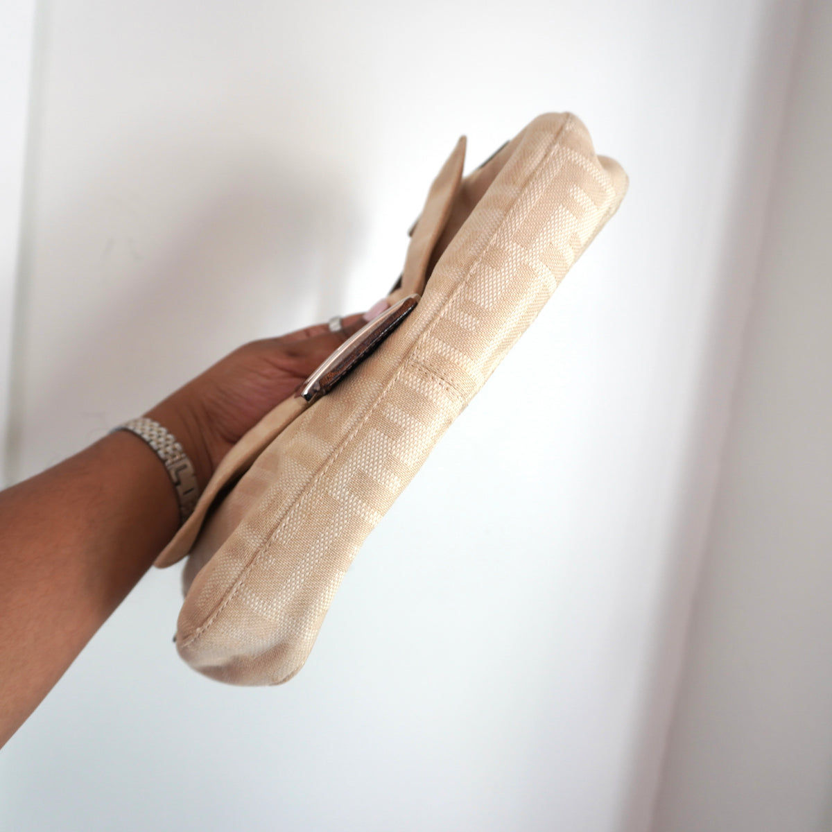 FENDI Canvas Beige Baguette