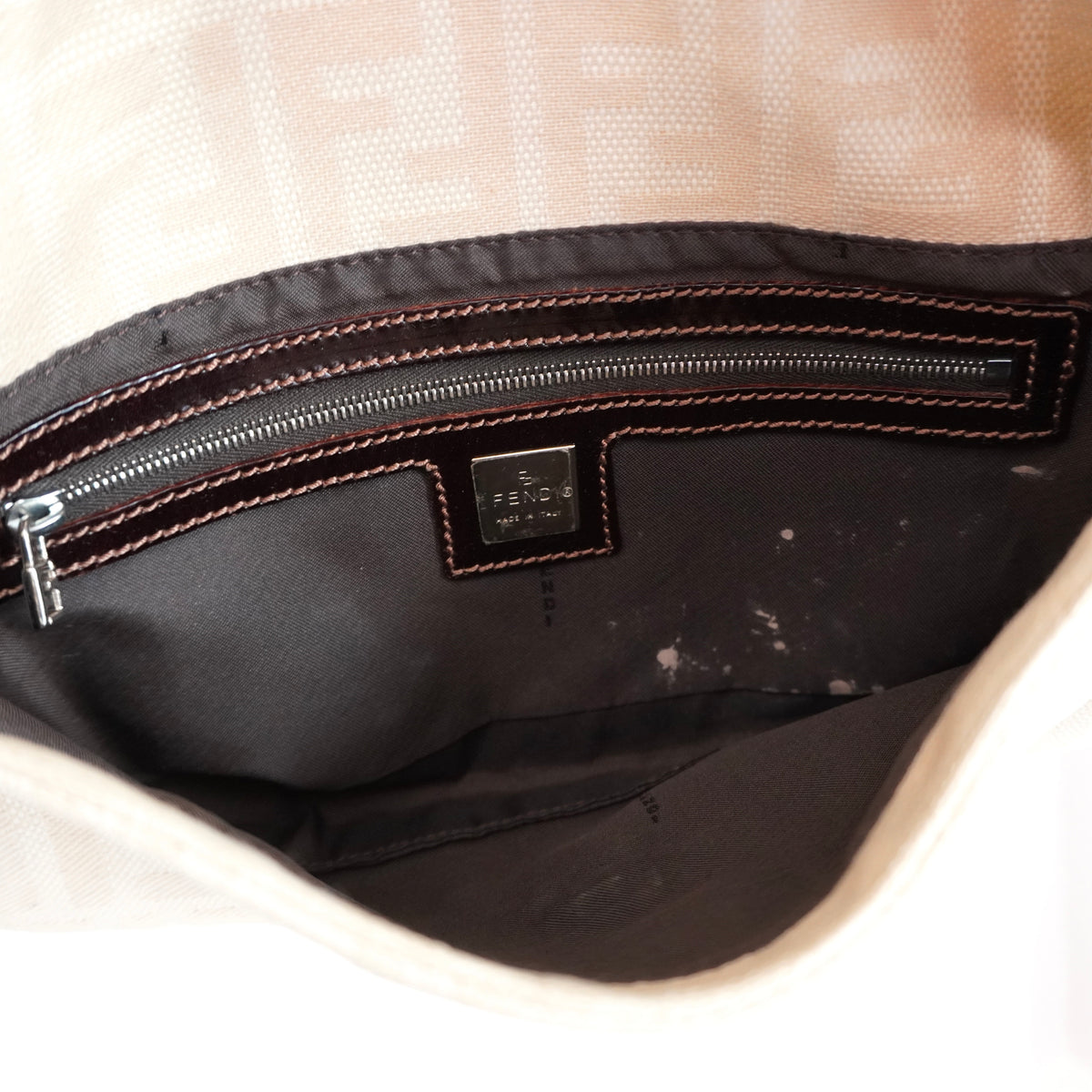 FENDI Canvas Beige Baguette