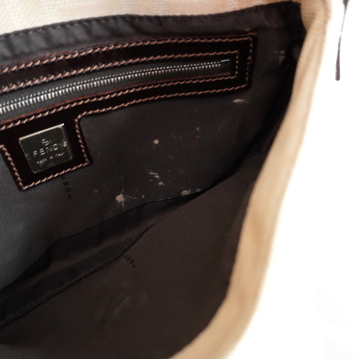 FENDI Canvas Beige Baguette
