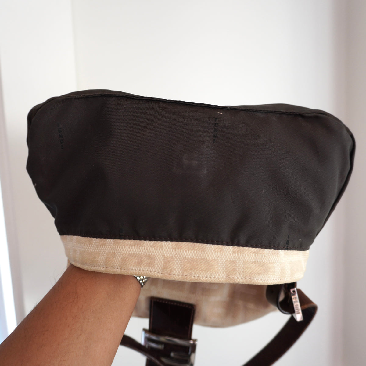 FENDI Canvas Beige Baguette
