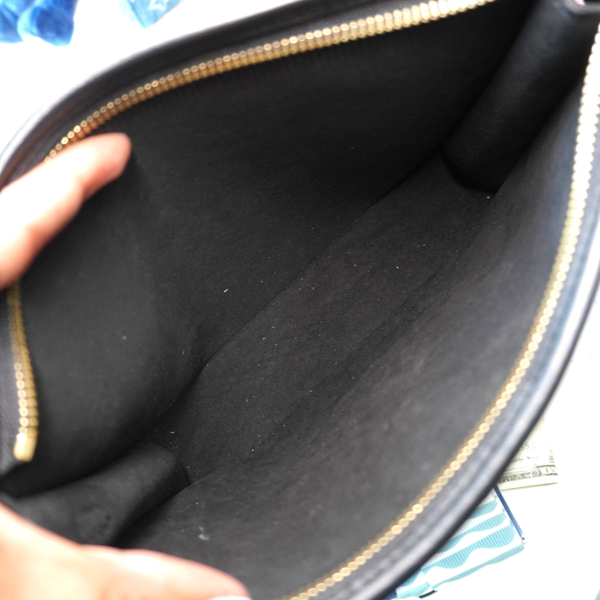 LOUIS VUITTON Raffia & Black Leather Toiletry 26 Pouch on Chain
