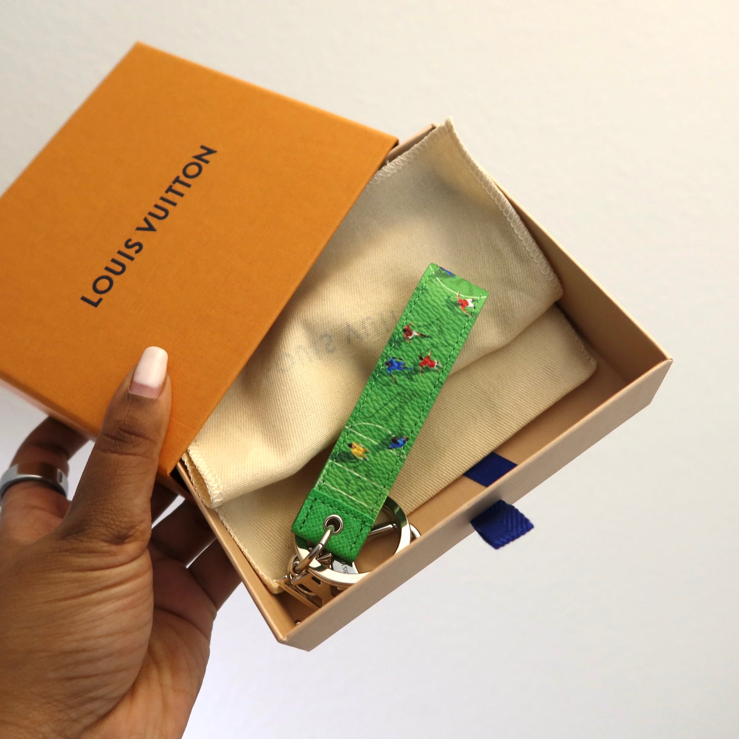 LOUIS VUITTON Dragonne Sport Soccer Key Ring Holder