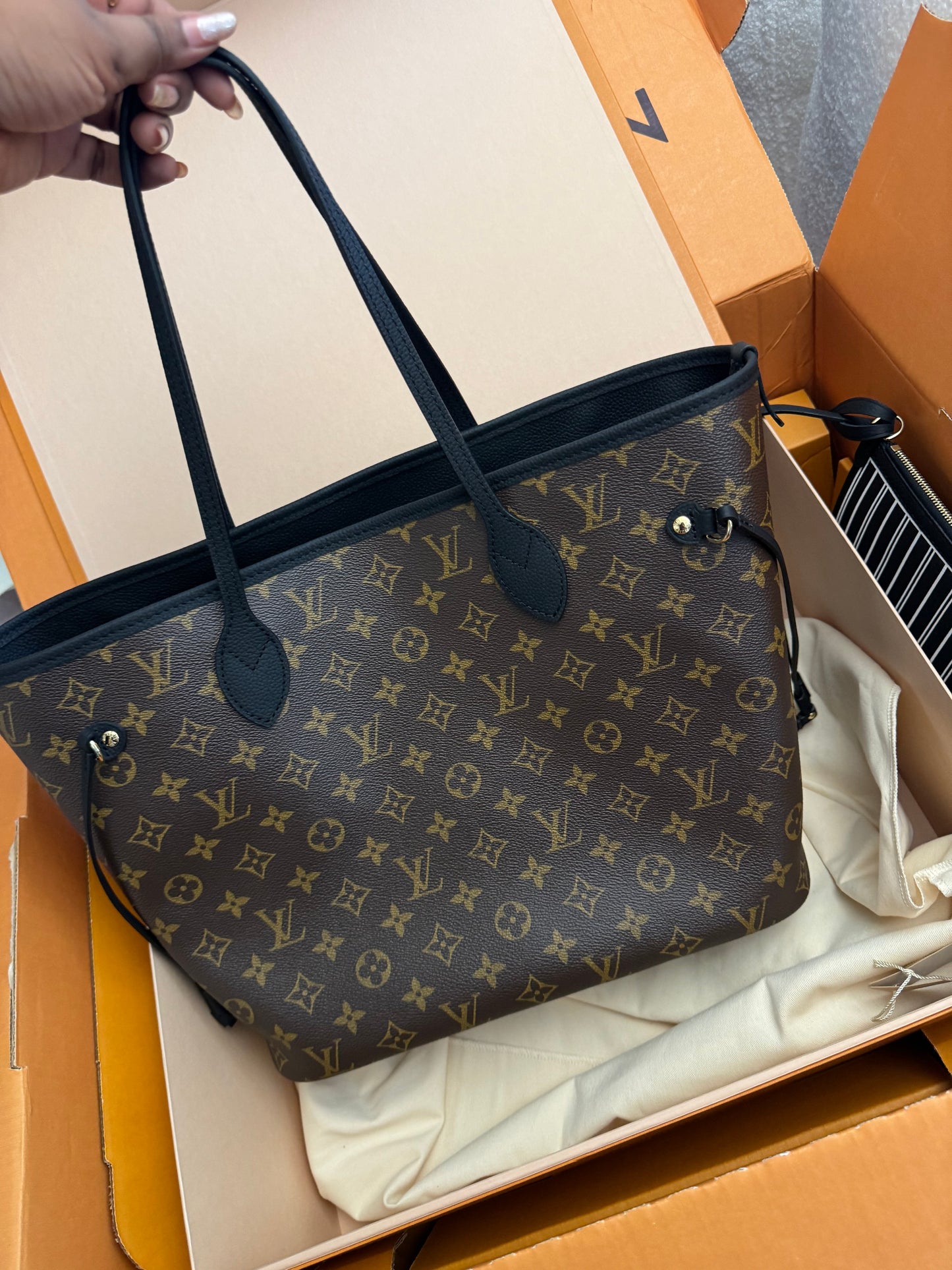 LOUIS VUITTON Inside Out Reversible Black Monogram Neverfull MM