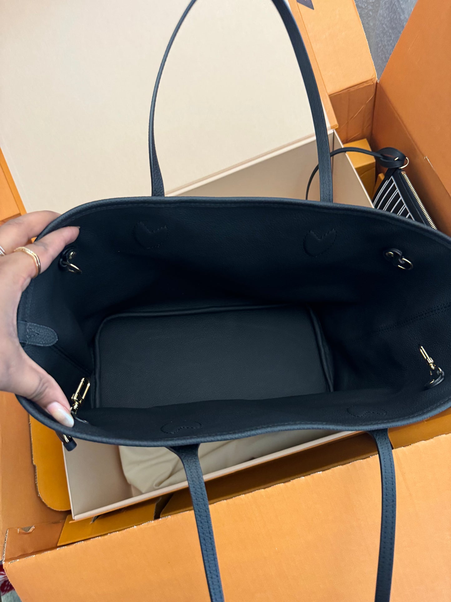 LOUIS VUITTON Inside Out Reversible Black Monogram Neverfull MM