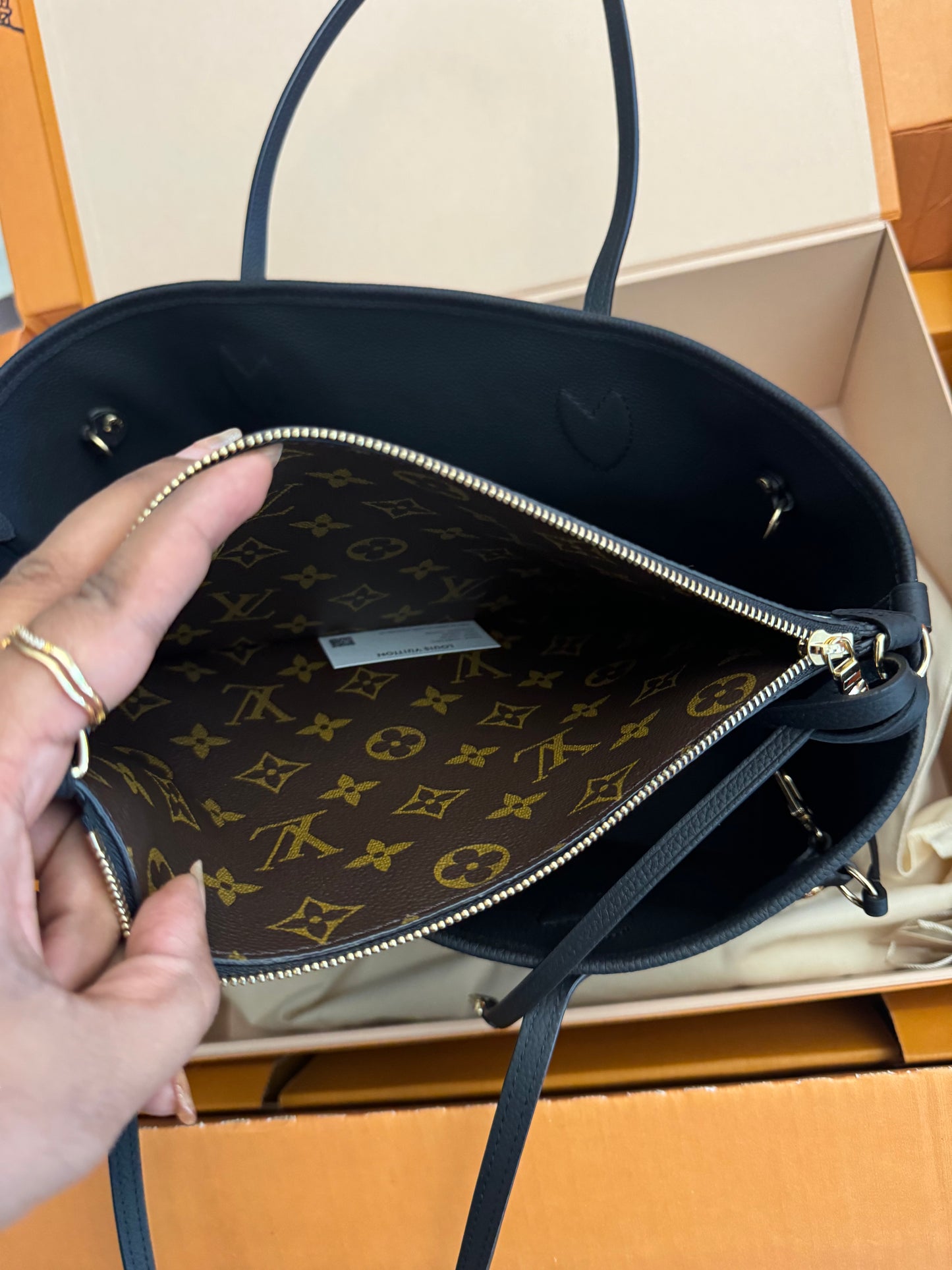 LOUIS VUITTON Inside Out Reversible Black Monogram Neverfull MM