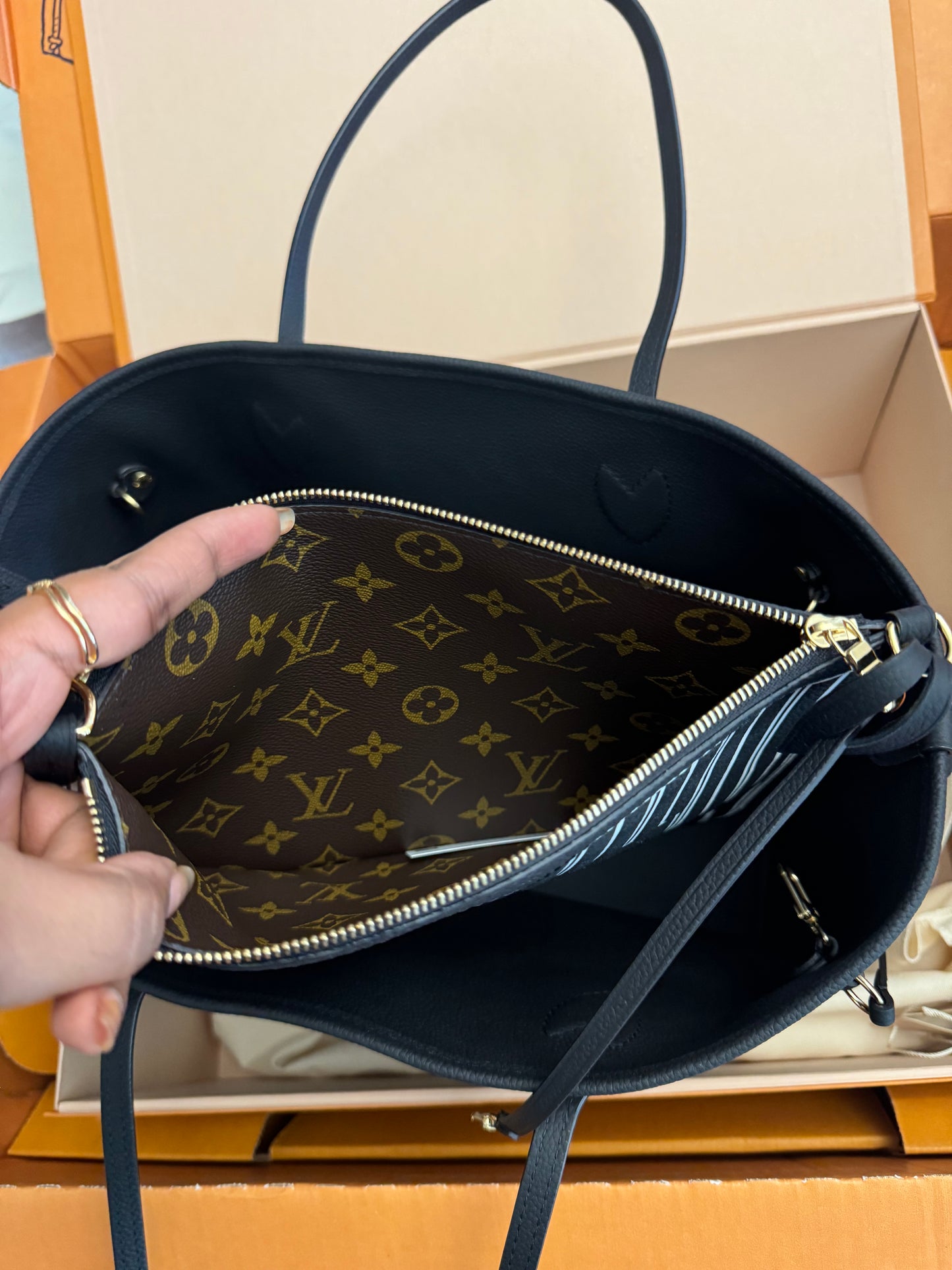 LOUIS VUITTON Inside Out Reversible Black Monogram Neverfull MM