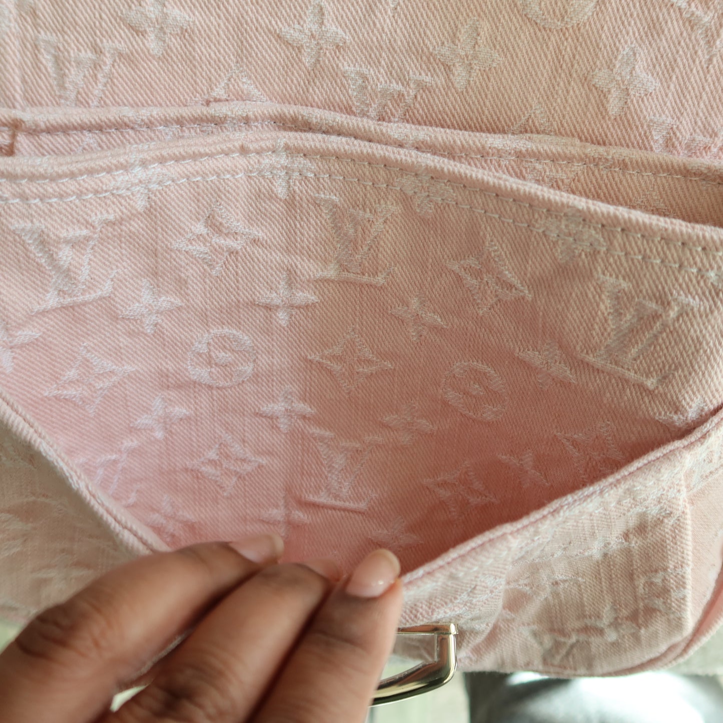 LOUIS VUITTON Light Pink Denim Sunset