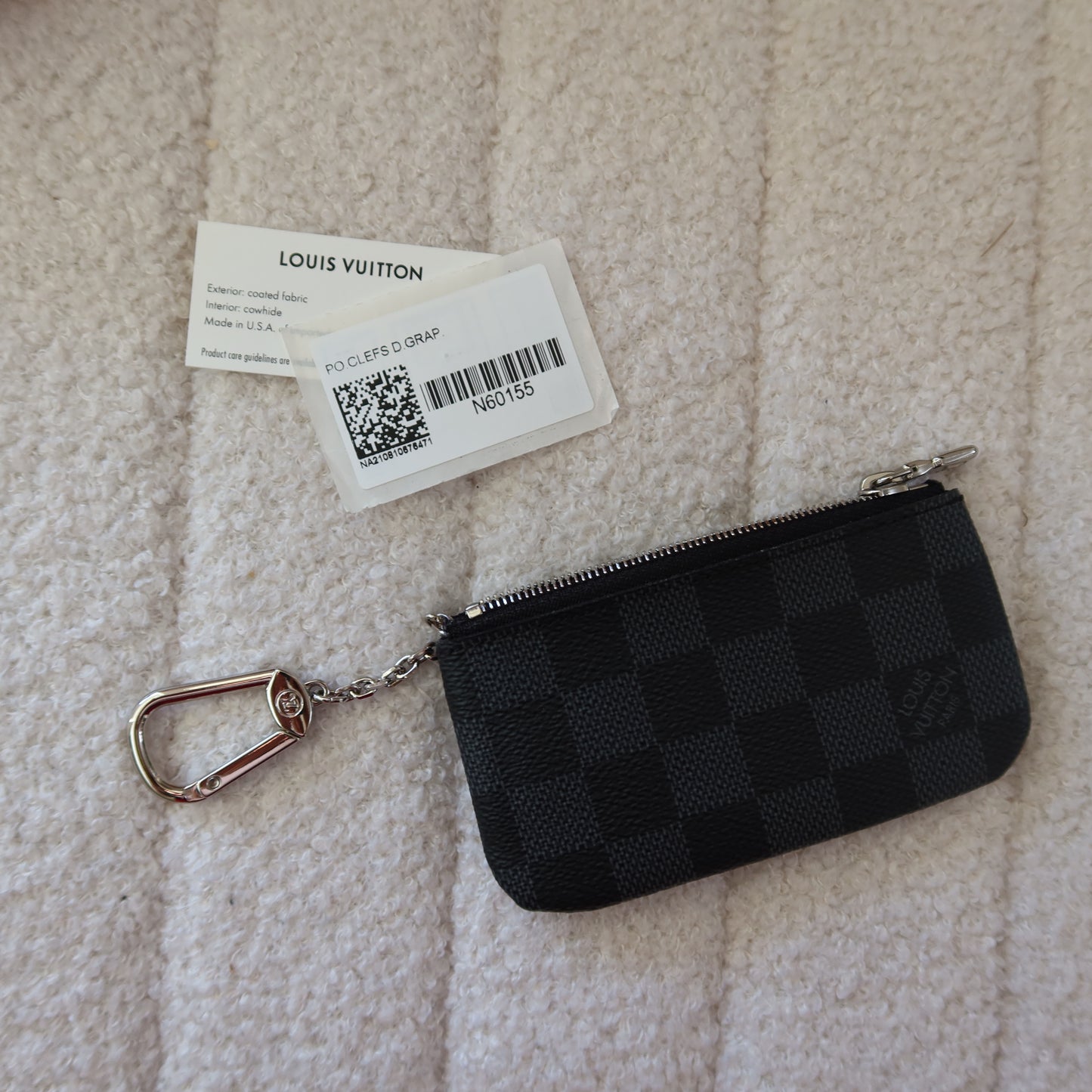 LOUIS VUITTON Damier Graphite Key Cles