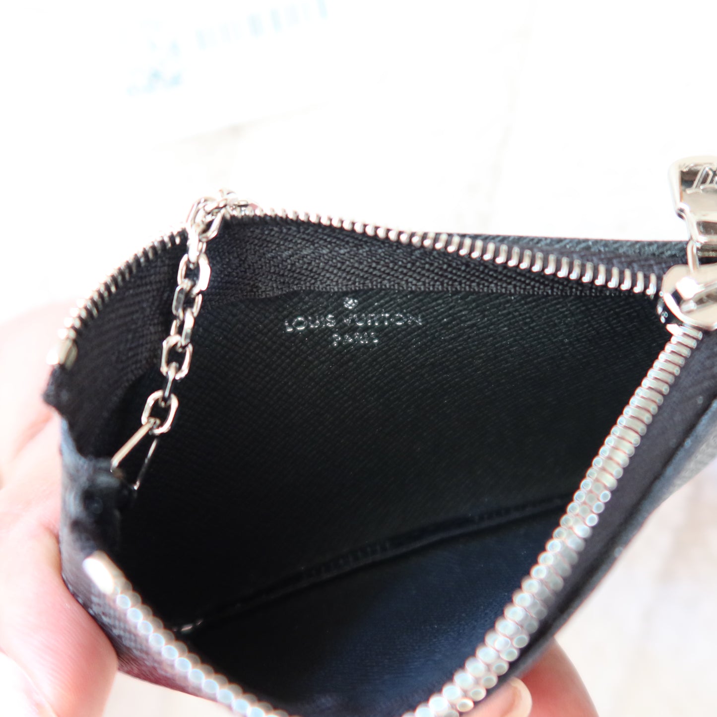 LOUIS VUITTON Damier Graphite Key Cles