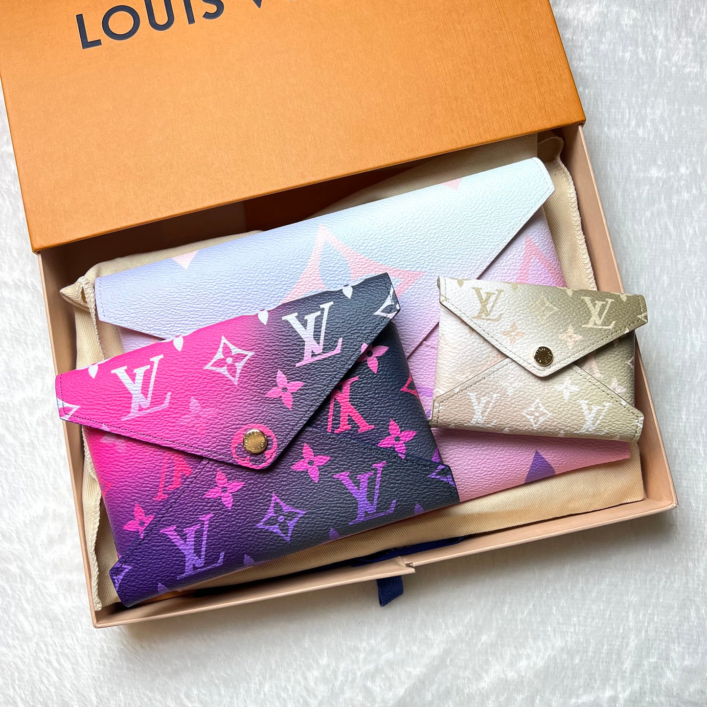 LOUIS VUITTON Sunrise Pastel Kirigami Pochette Trio