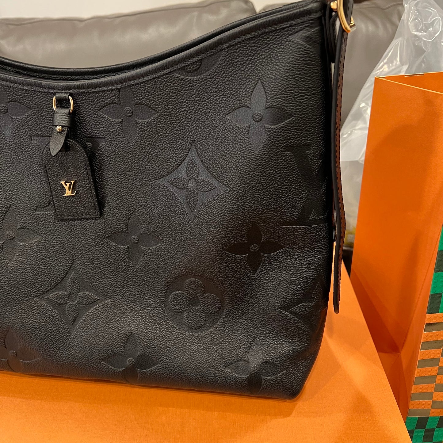 LOUIS VUITTON Black Empreinte Carryall MM