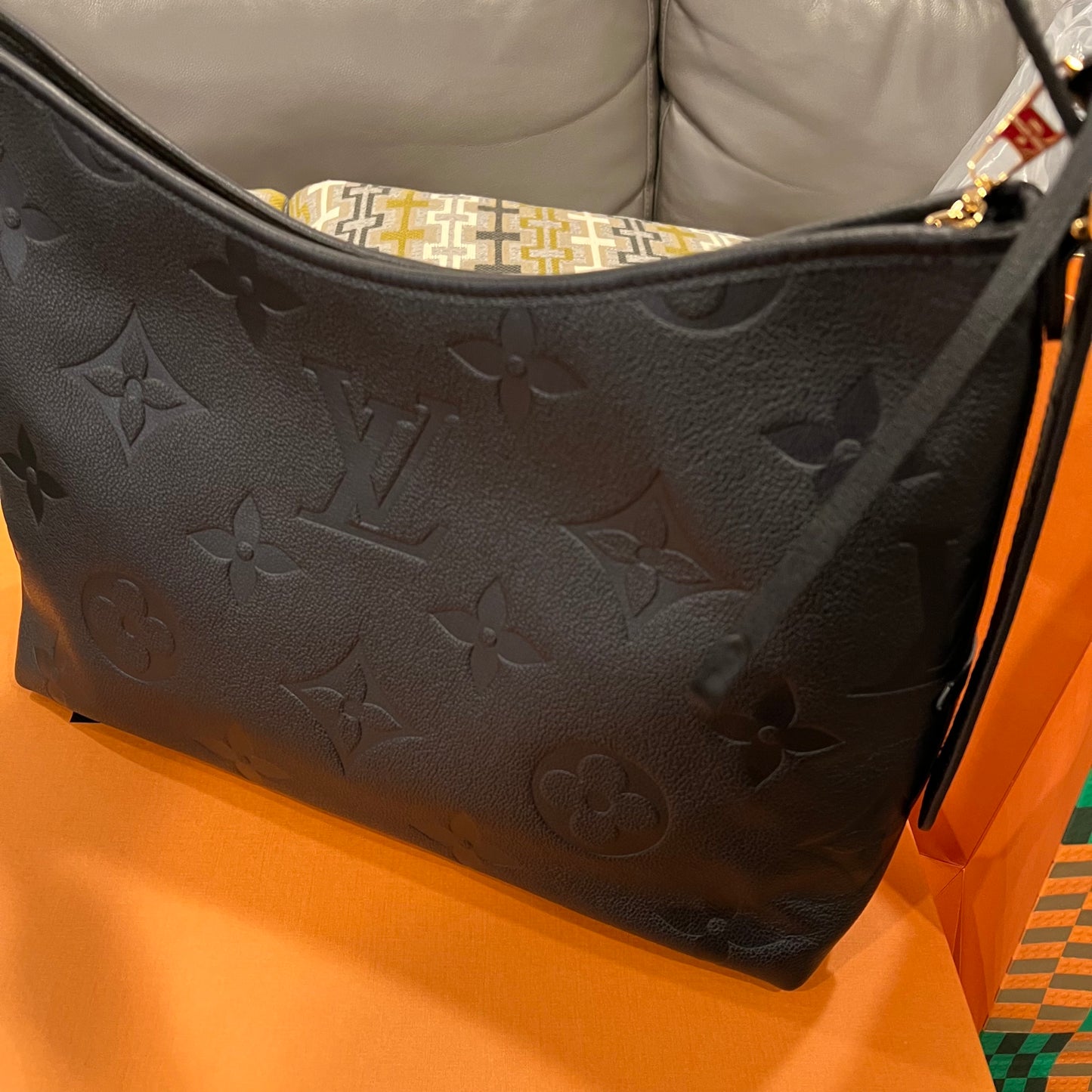 LOUIS VUITTON Black Empreinte Carryall MM
