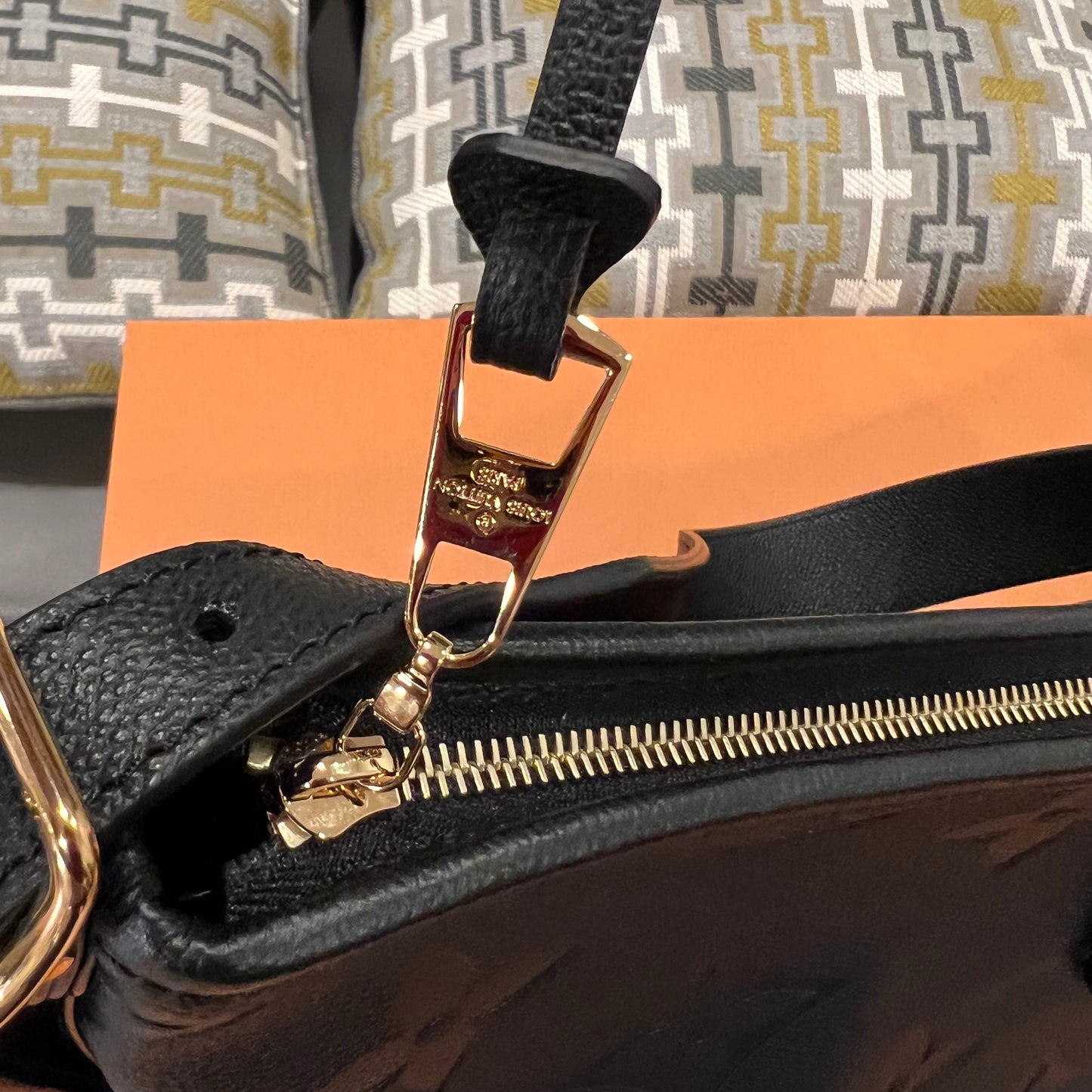 LOUIS VUITTON Black Empreinte Carryall MM