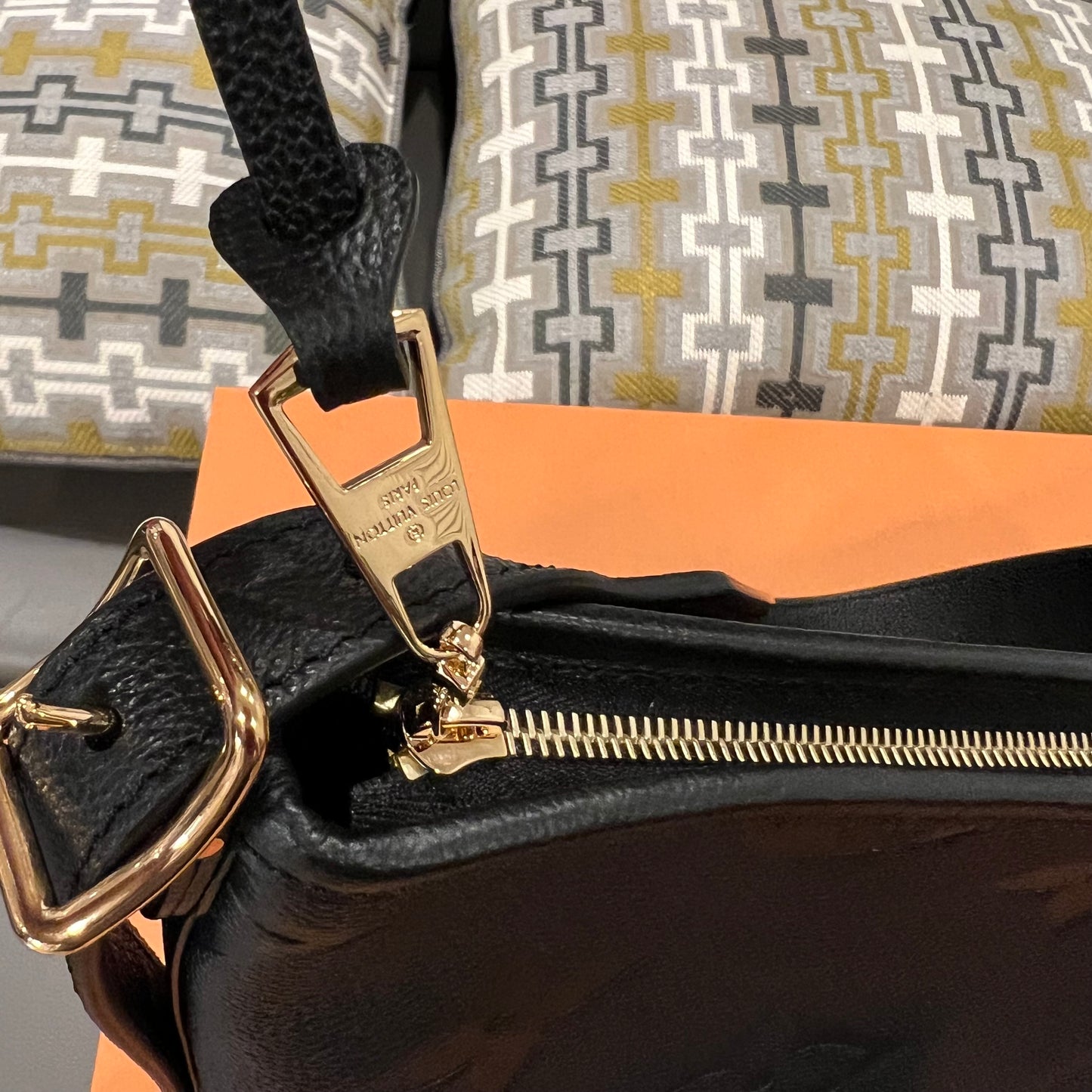 LOUIS VUITTON Black Empreinte Carryall MM