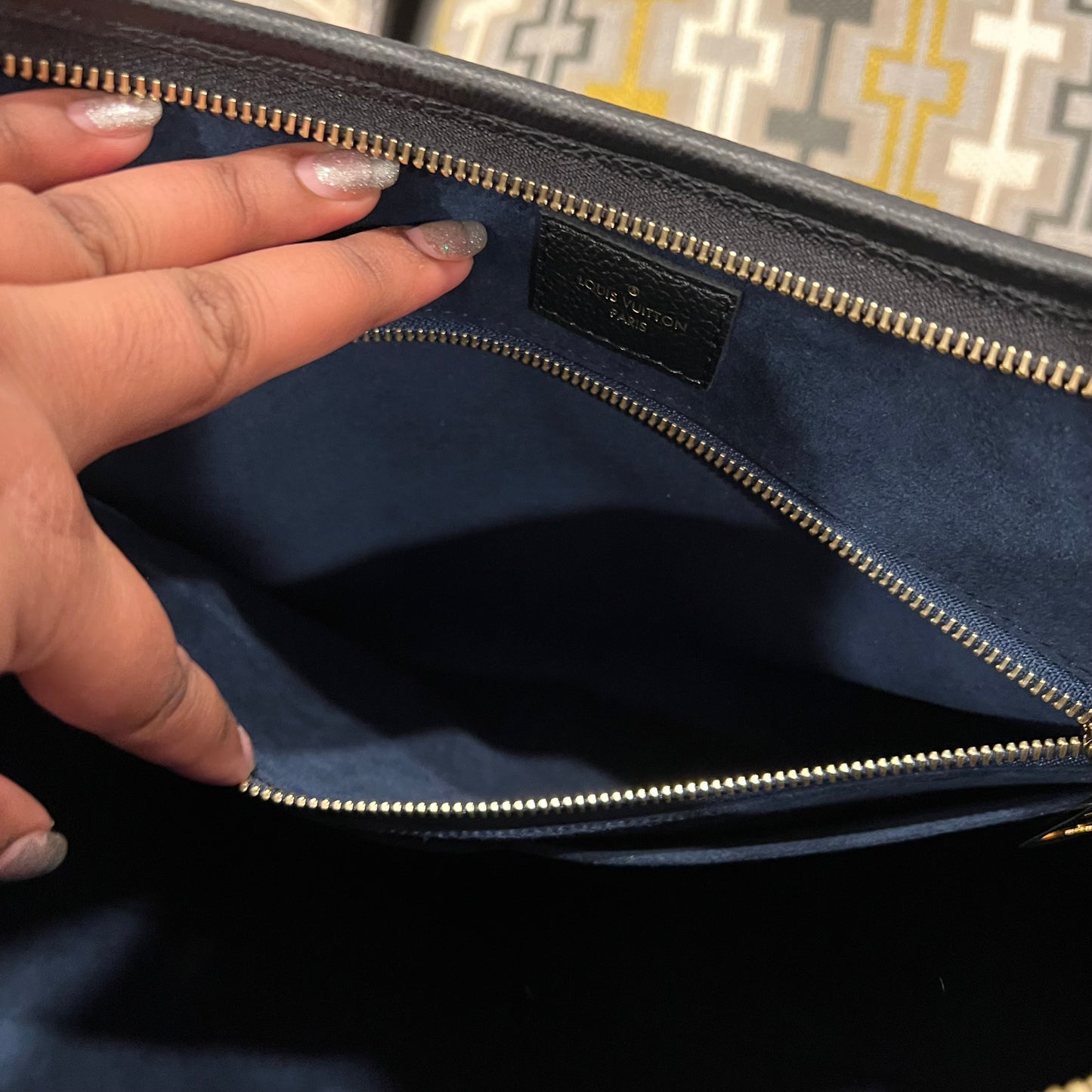 LOUIS VUITTON Black Empreinte Carryall MM