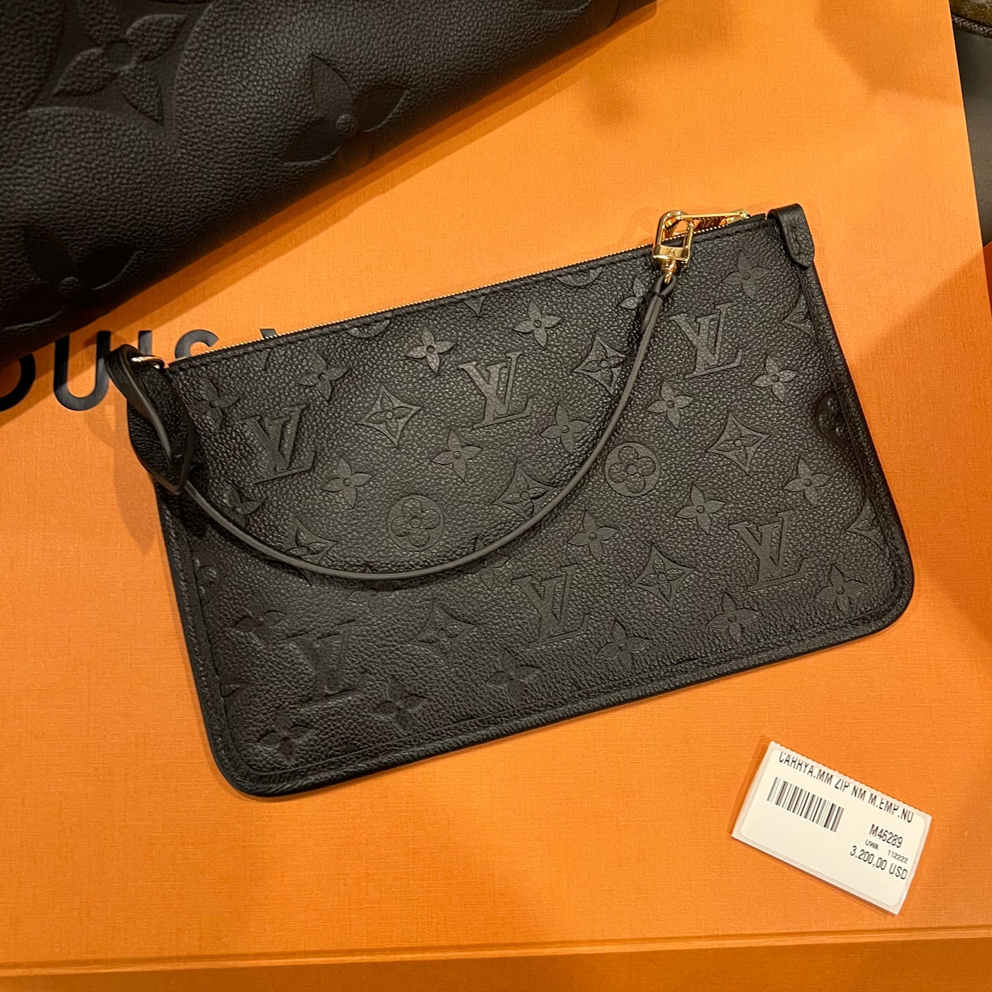 LOUIS VUITTON Black Empreinte Carryall MM