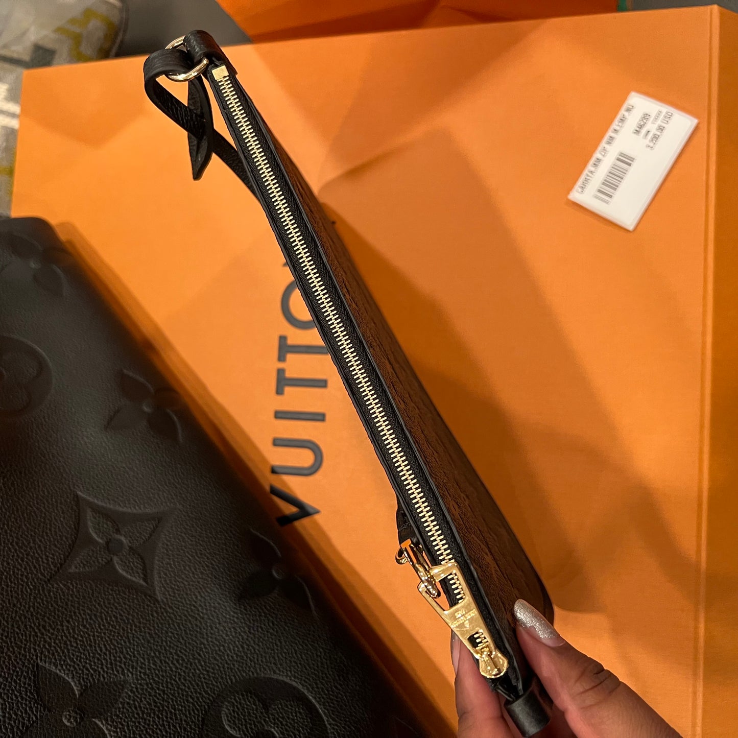 LOUIS VUITTON Black Empreinte Carryall MM