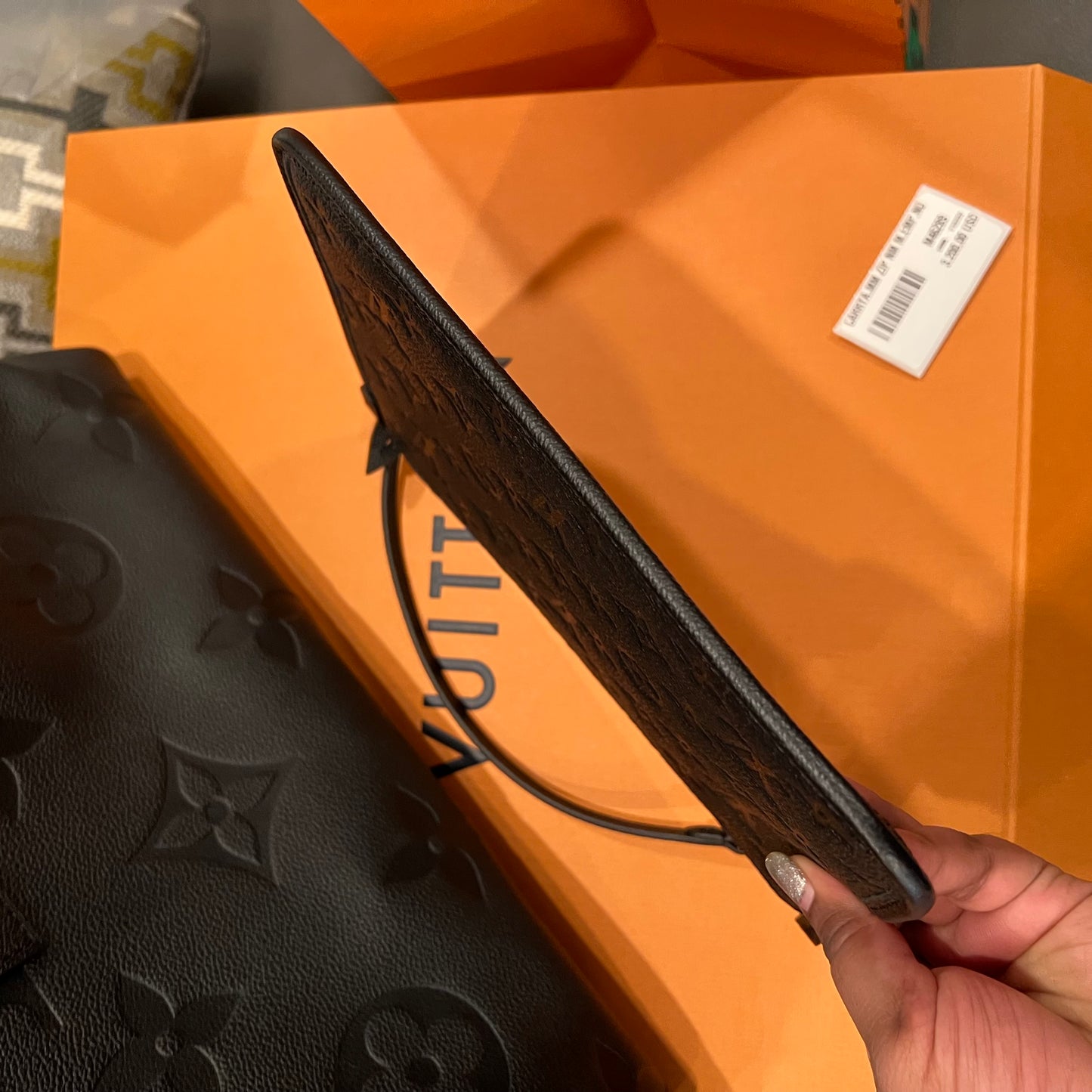 LOUIS VUITTON Black Empreinte Carryall MM